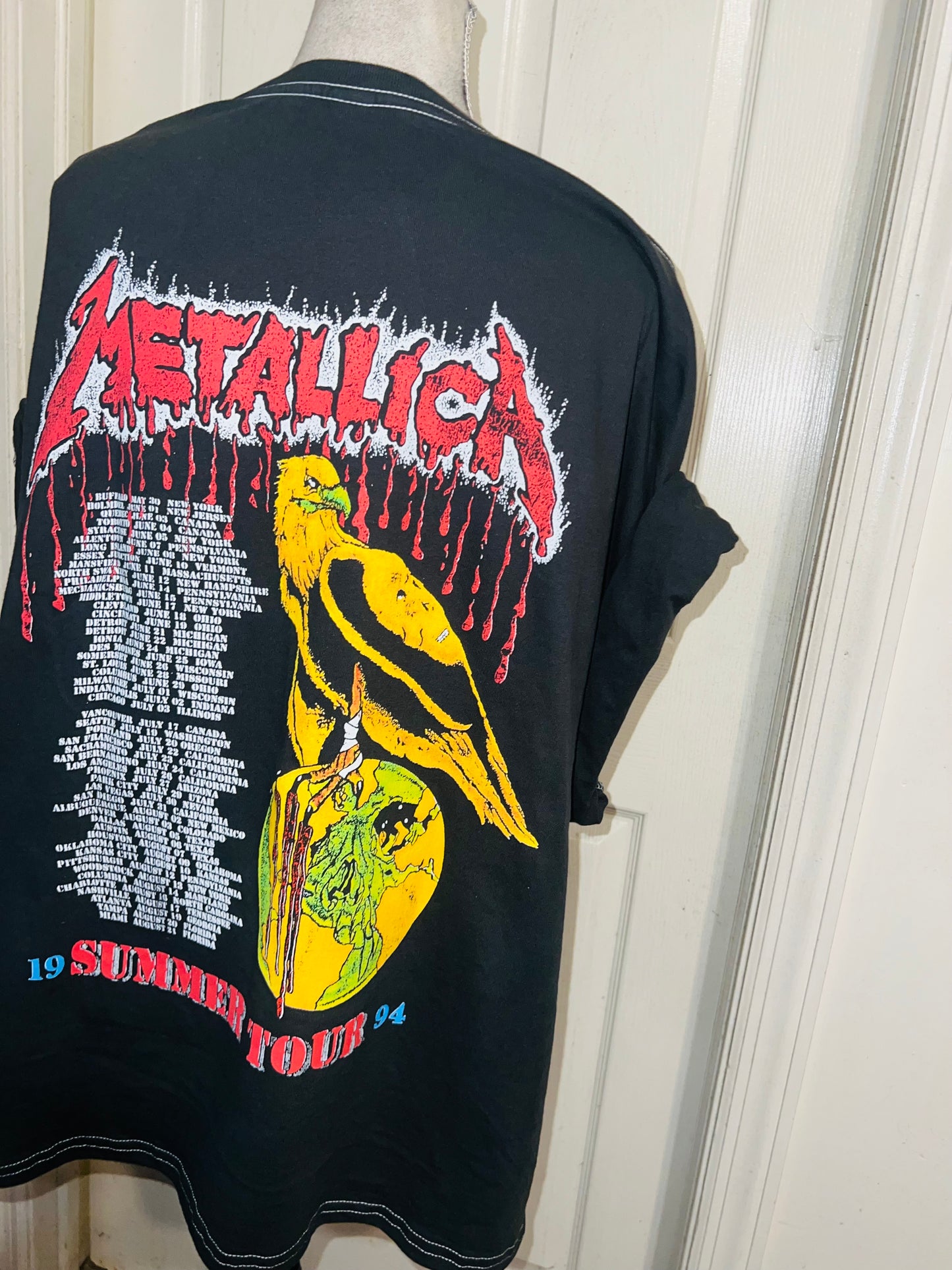 Metallica Double Sided Oversized Distressed Tee