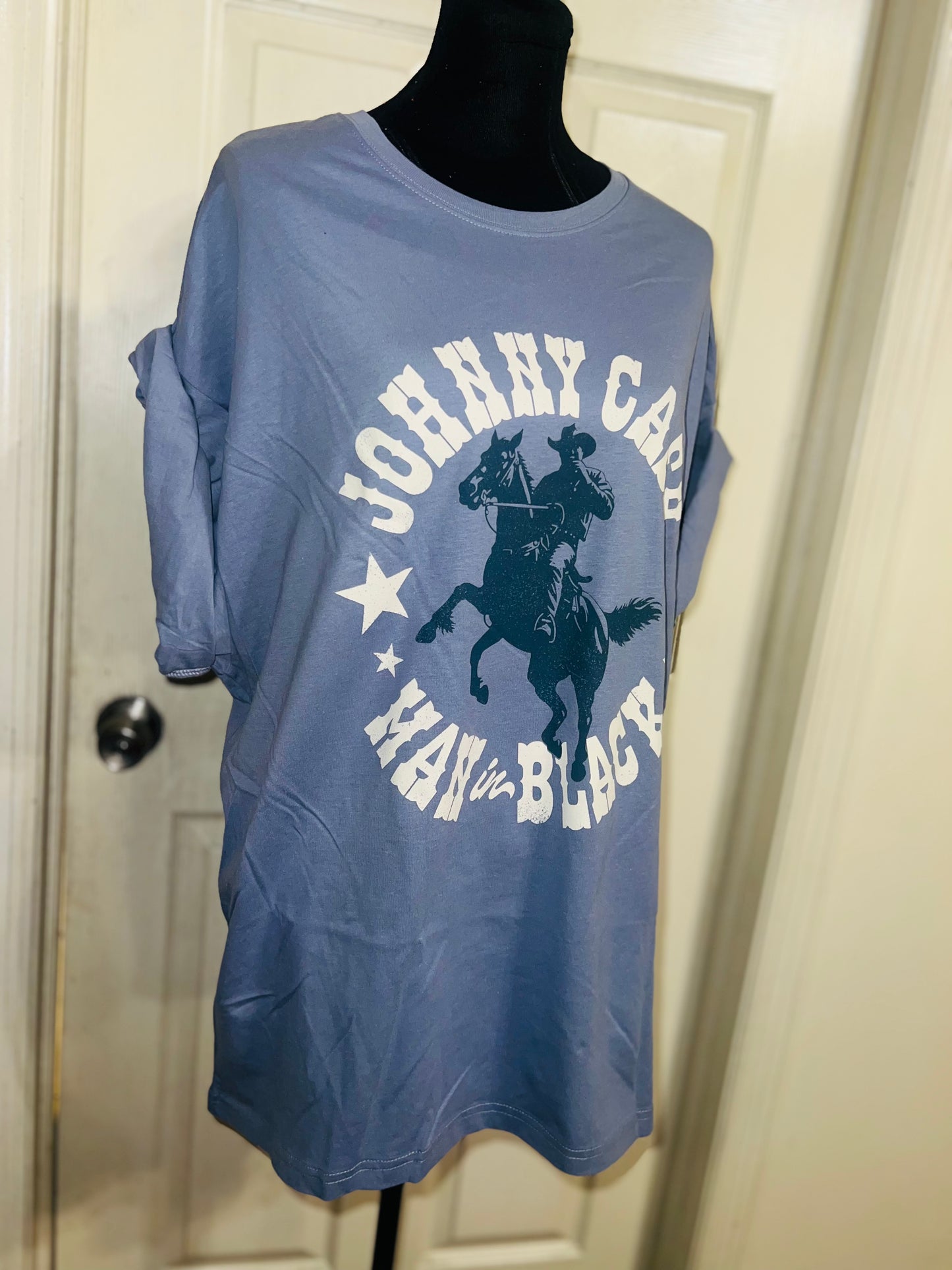 Johnny Cash Oversized Distressed Tee