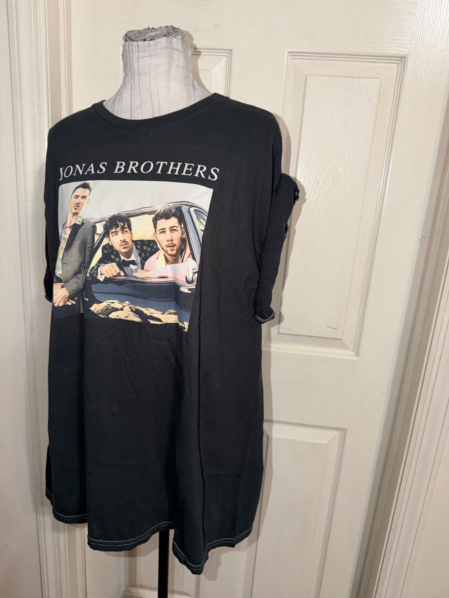 The Jonas Brothers Oversized Distressed Tee