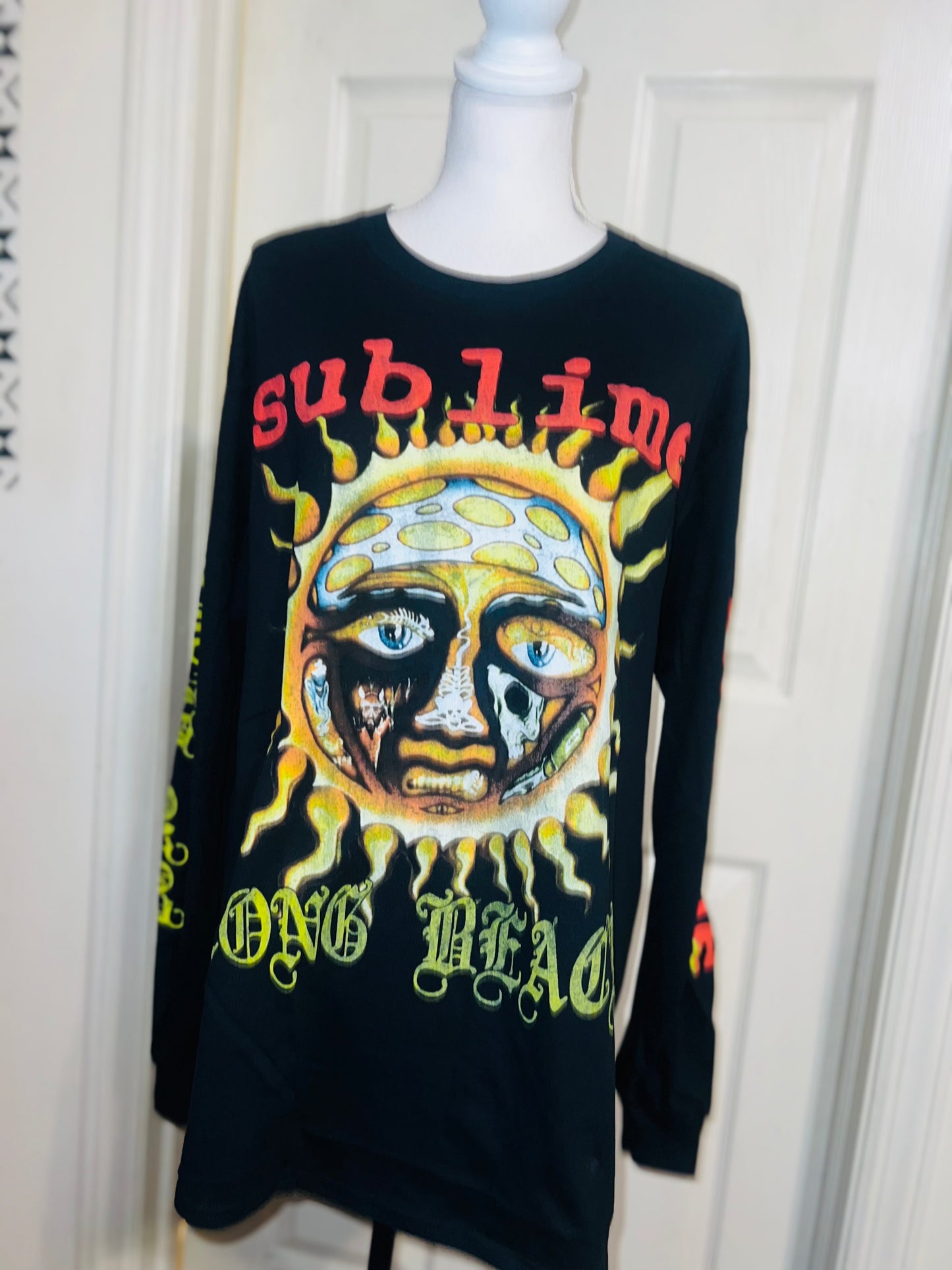 Sublime Oversized Distressed Long Sleeve Tee
