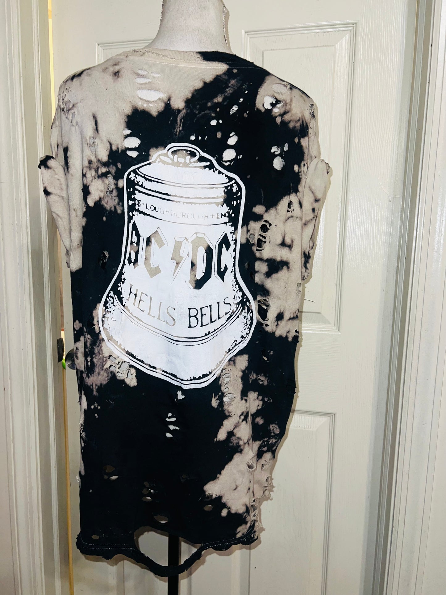 AC/DC Double Sided Oversized Distressed Tee