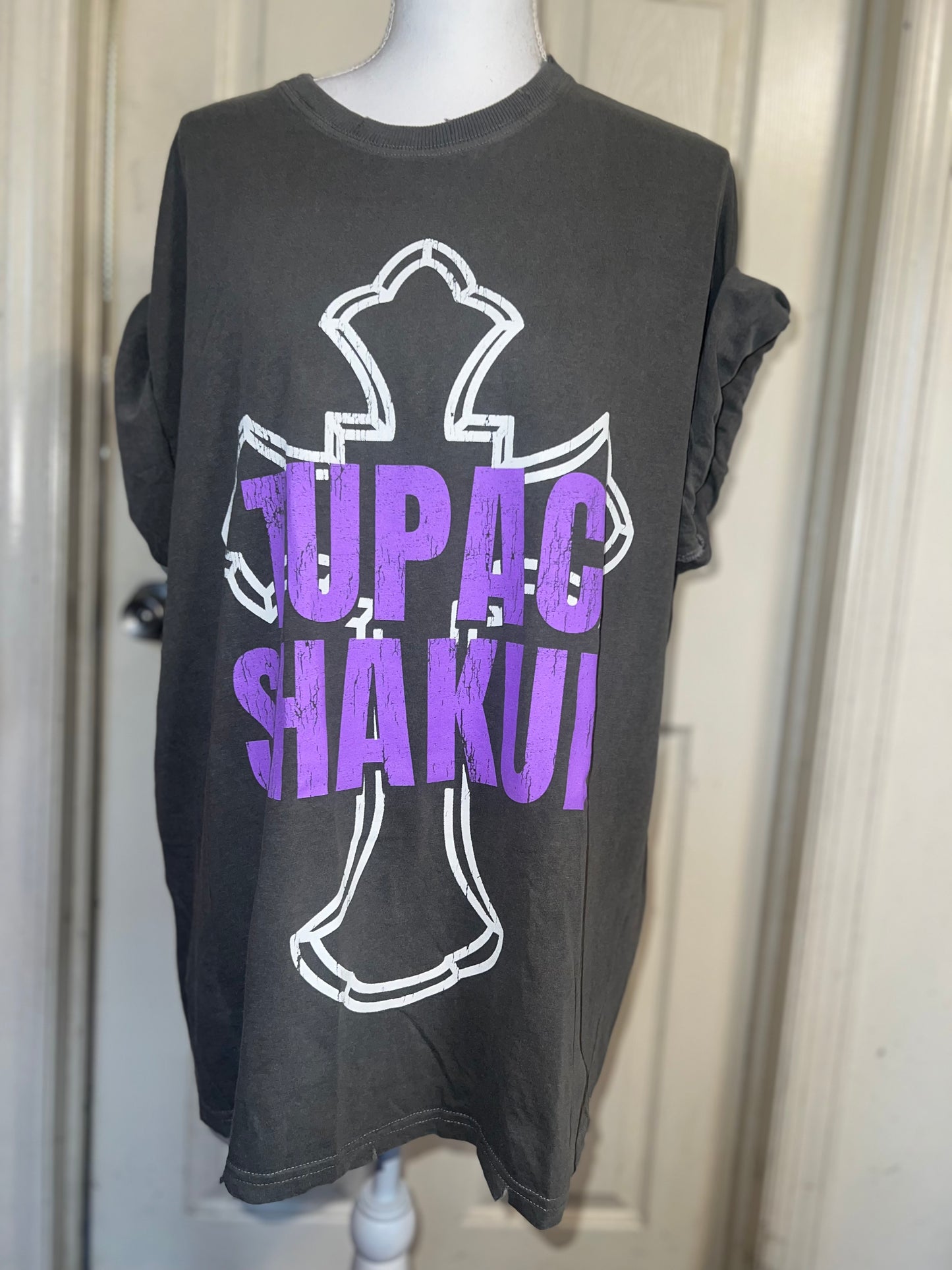 Tupac Shakur Double Sided Oversized Distressed Tee