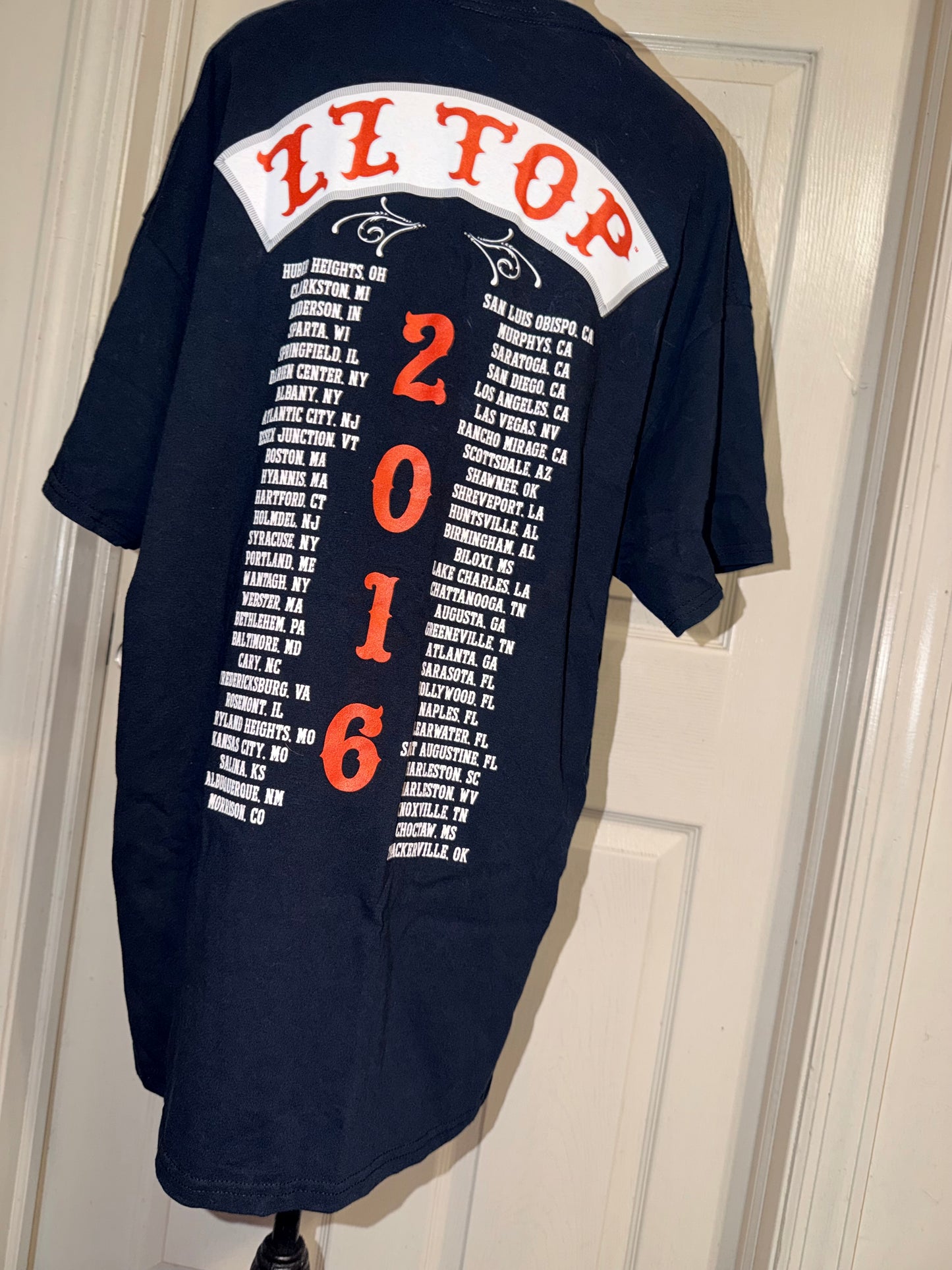 ZZ Top Double Sided Oversized Distressed Tee
