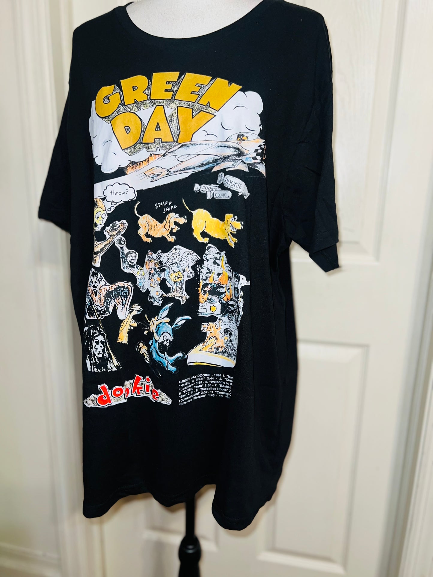 Green Day Oversized Distressed Tee