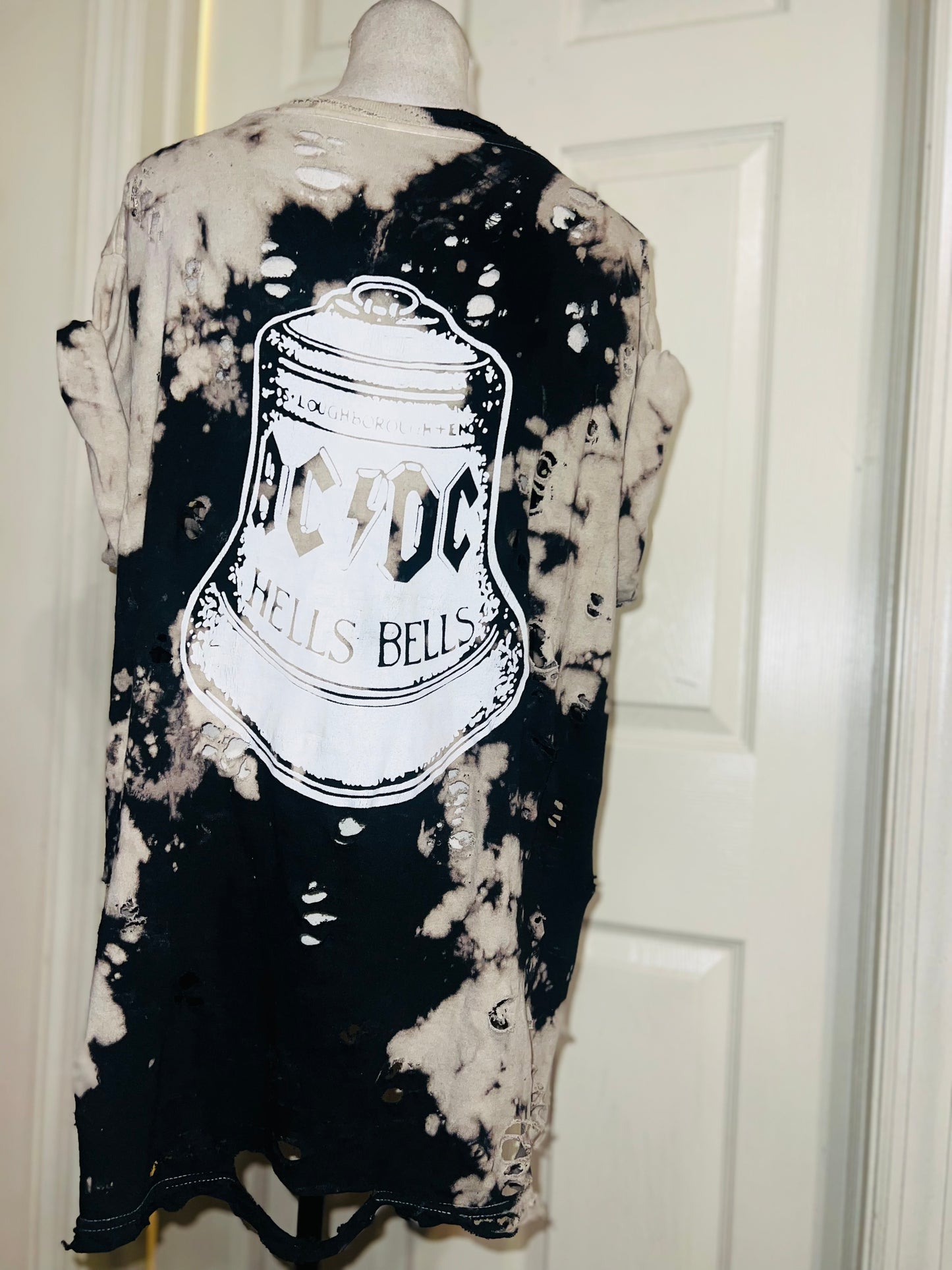 AC/DC Double Sided Oversized Distressed Tee