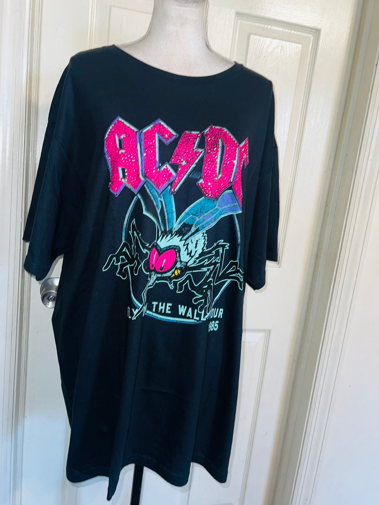 AC/DC Oversized Distressed Tee