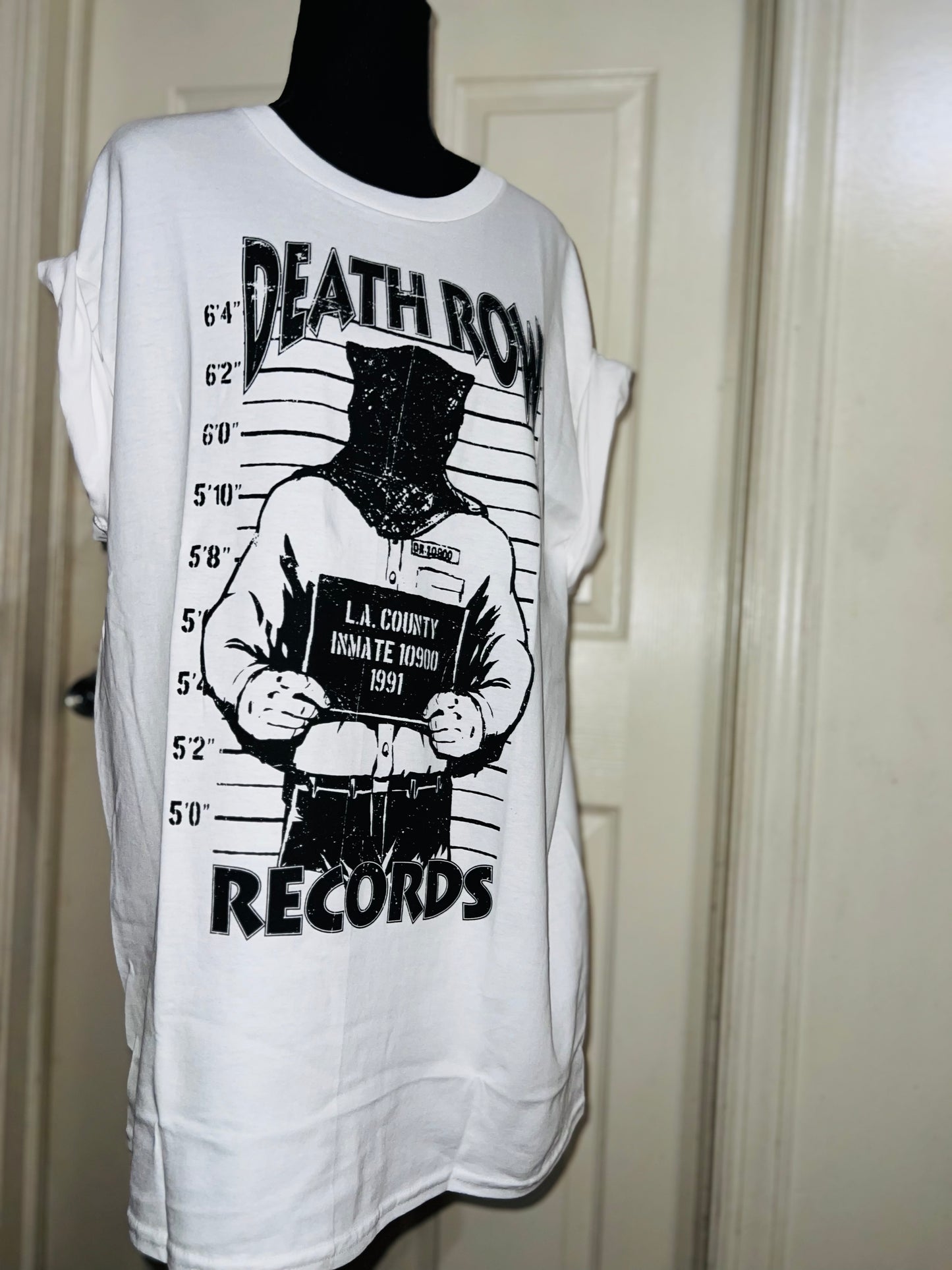 Death Row Records Oversized Distressed Tee