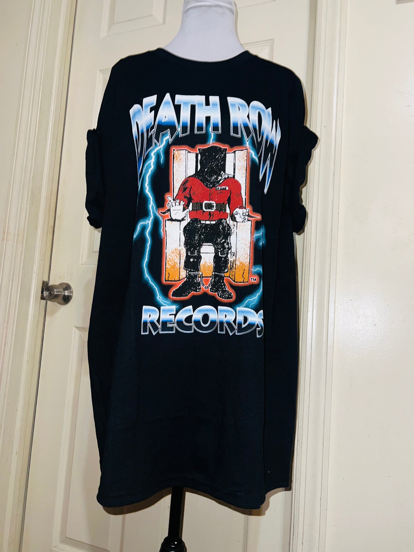 Death Row Records Oversized Distressed Tee