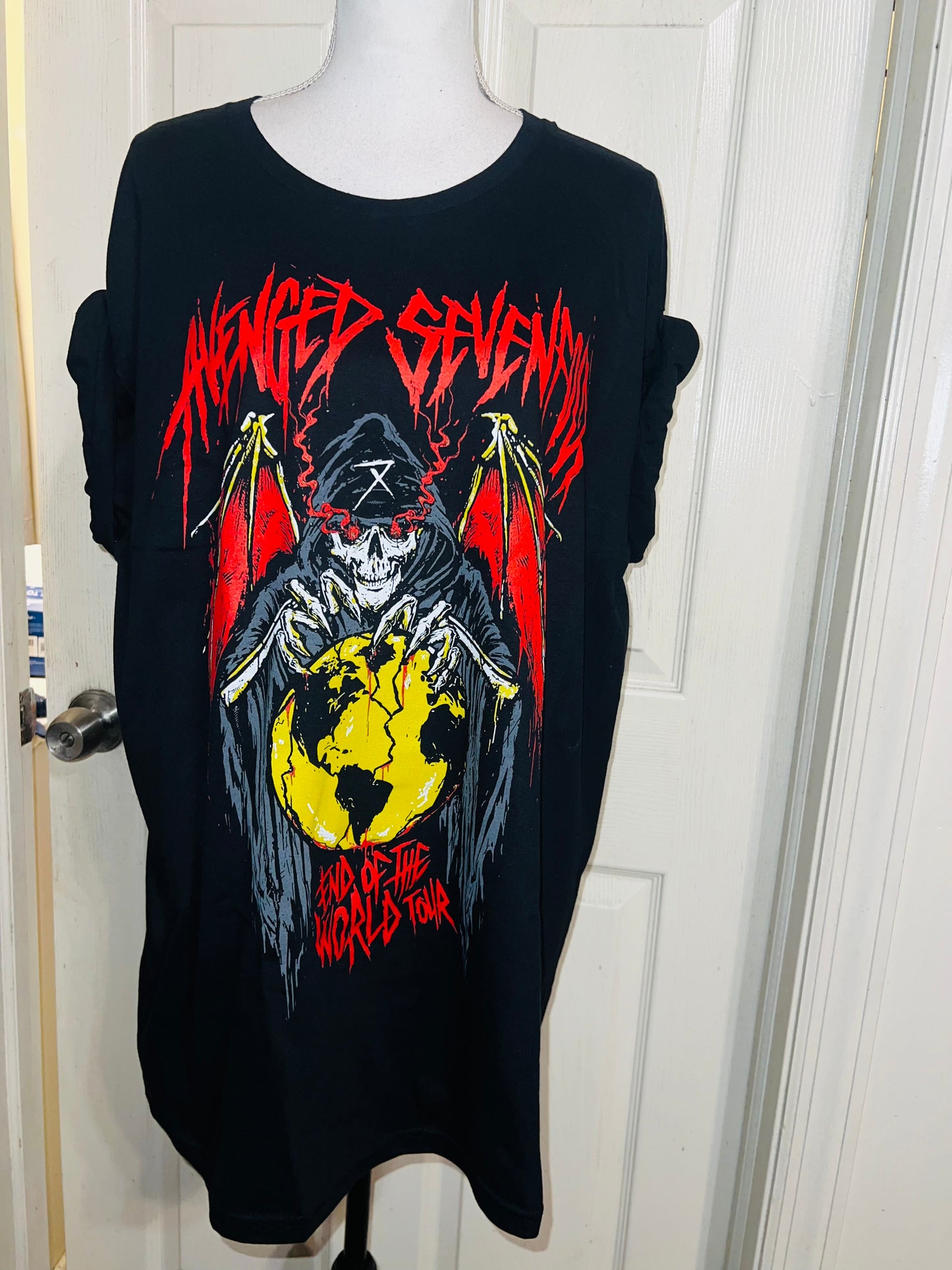 Avenged Sevenfold Oversized Distressed Tee
