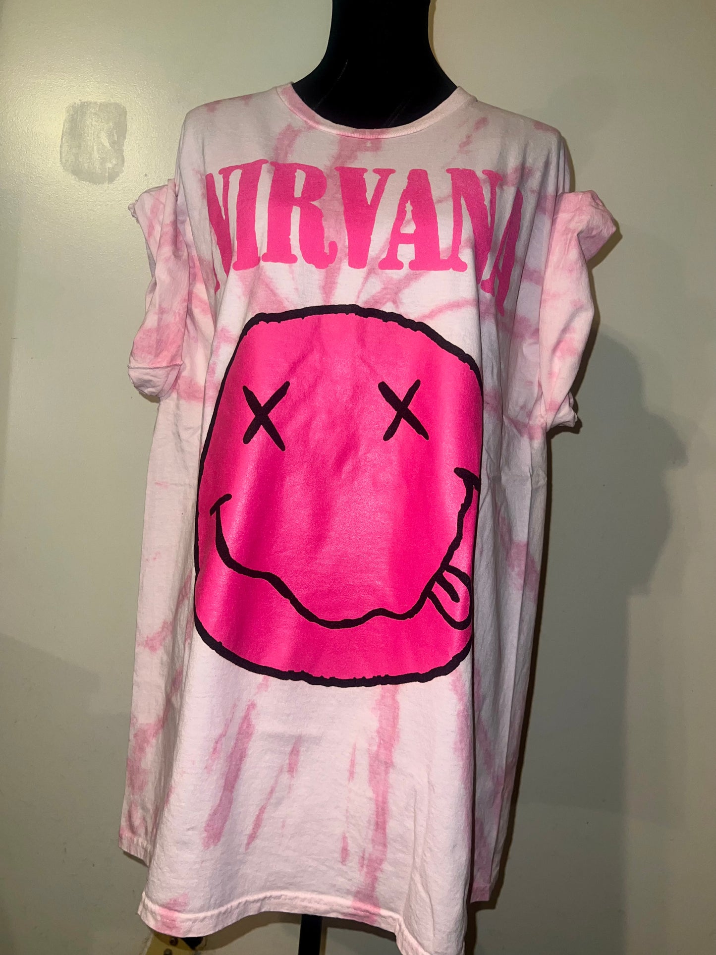 Nirvana Oversized Distressed Tee