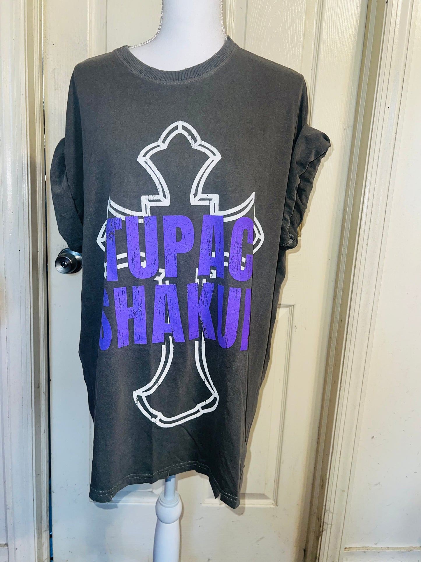 Tupac Shakur Double Sided Oversized Distressed Tee