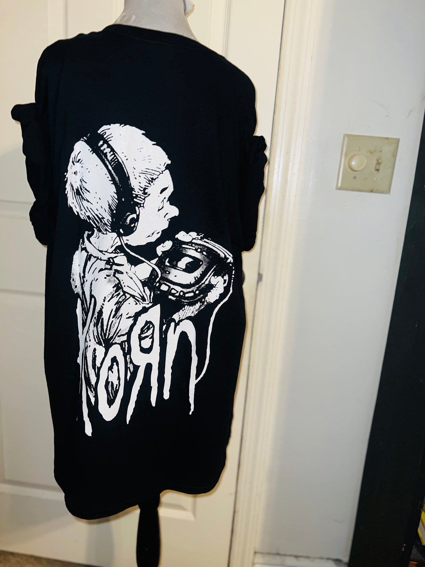 Korn Double Sided Oversized Distressed Tee