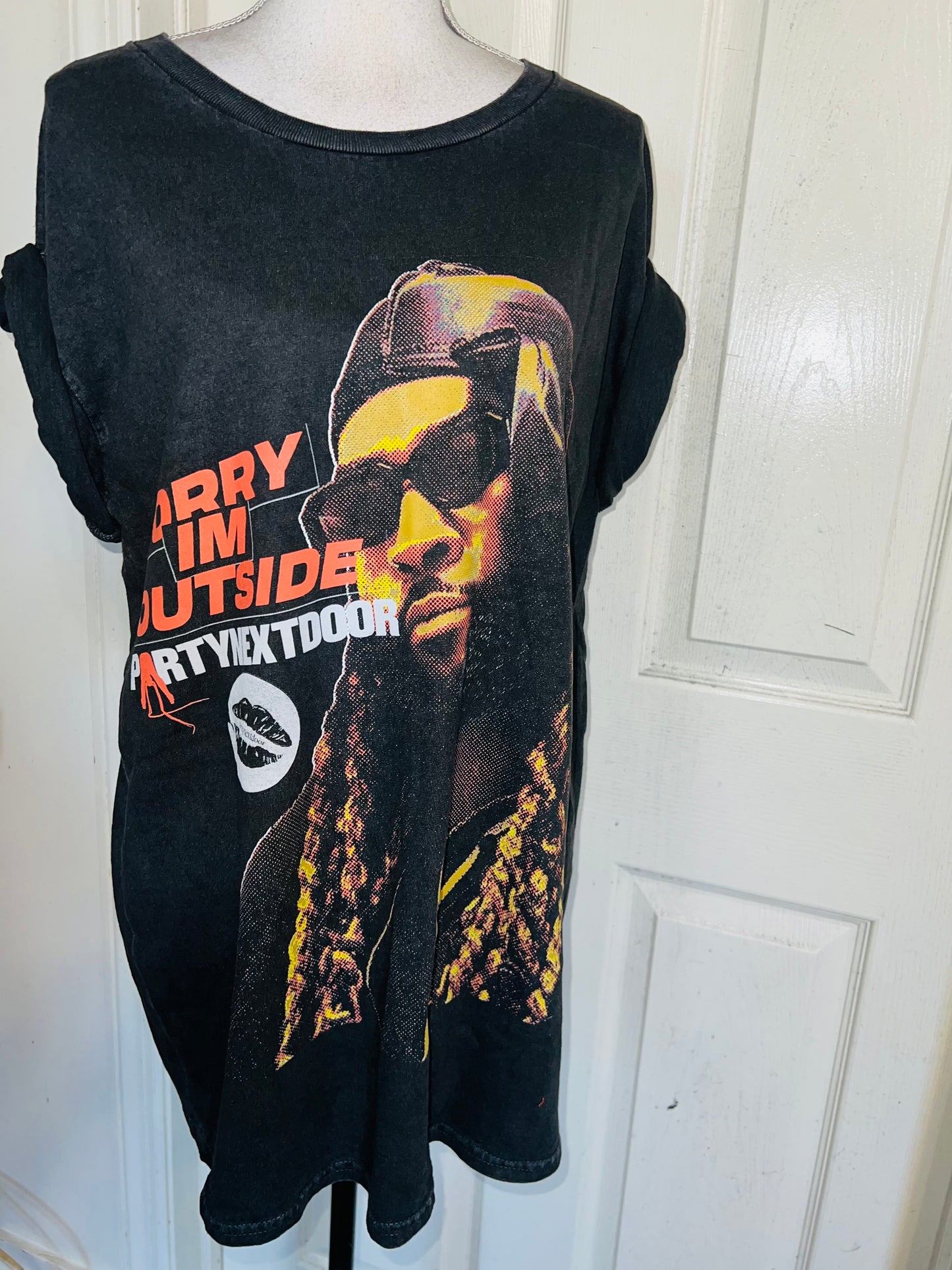 PartyNextDoor Oversized Distressed Tee
