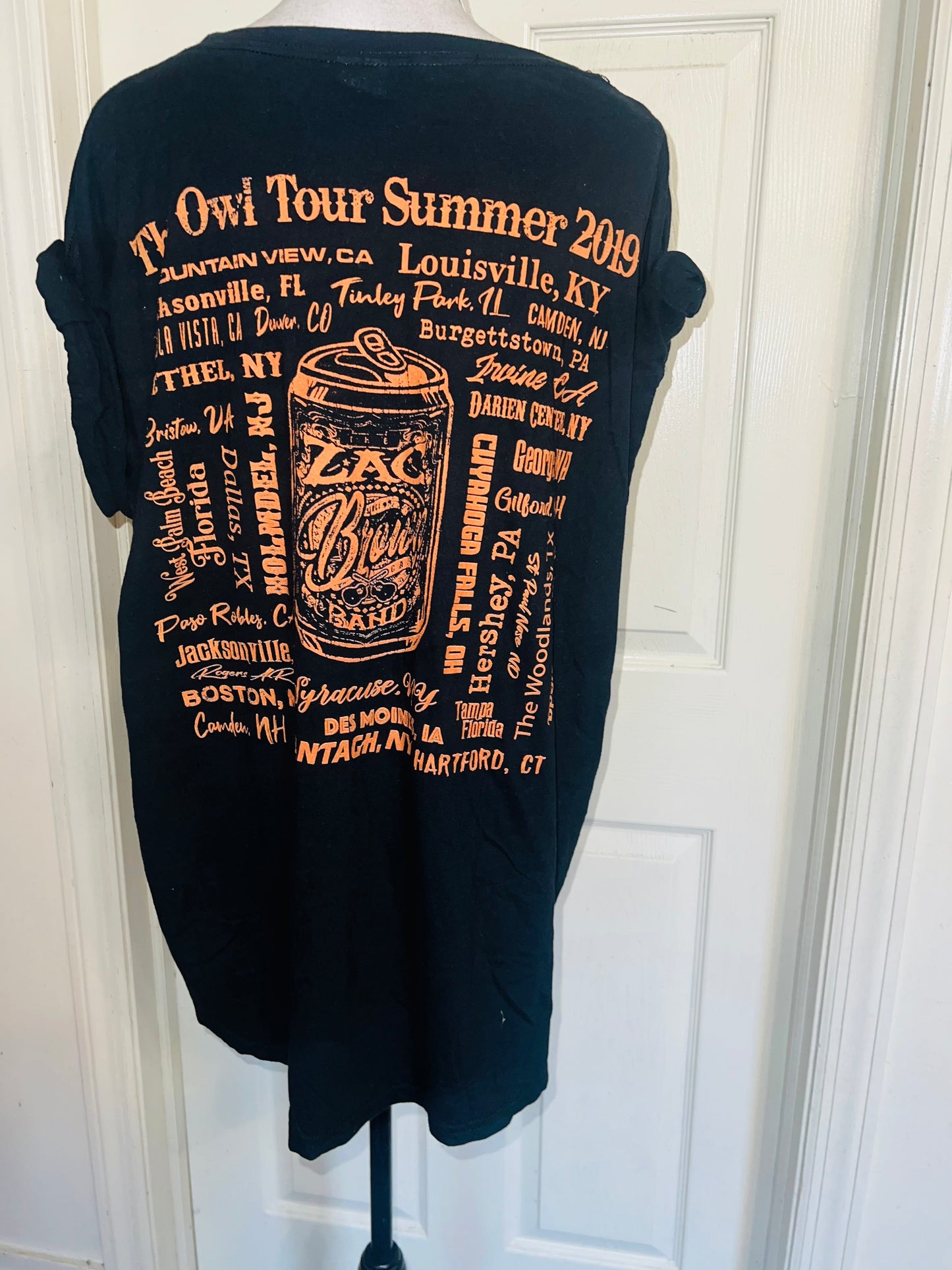 Zac Brown Band Double Sides Oversized Distressed Tee