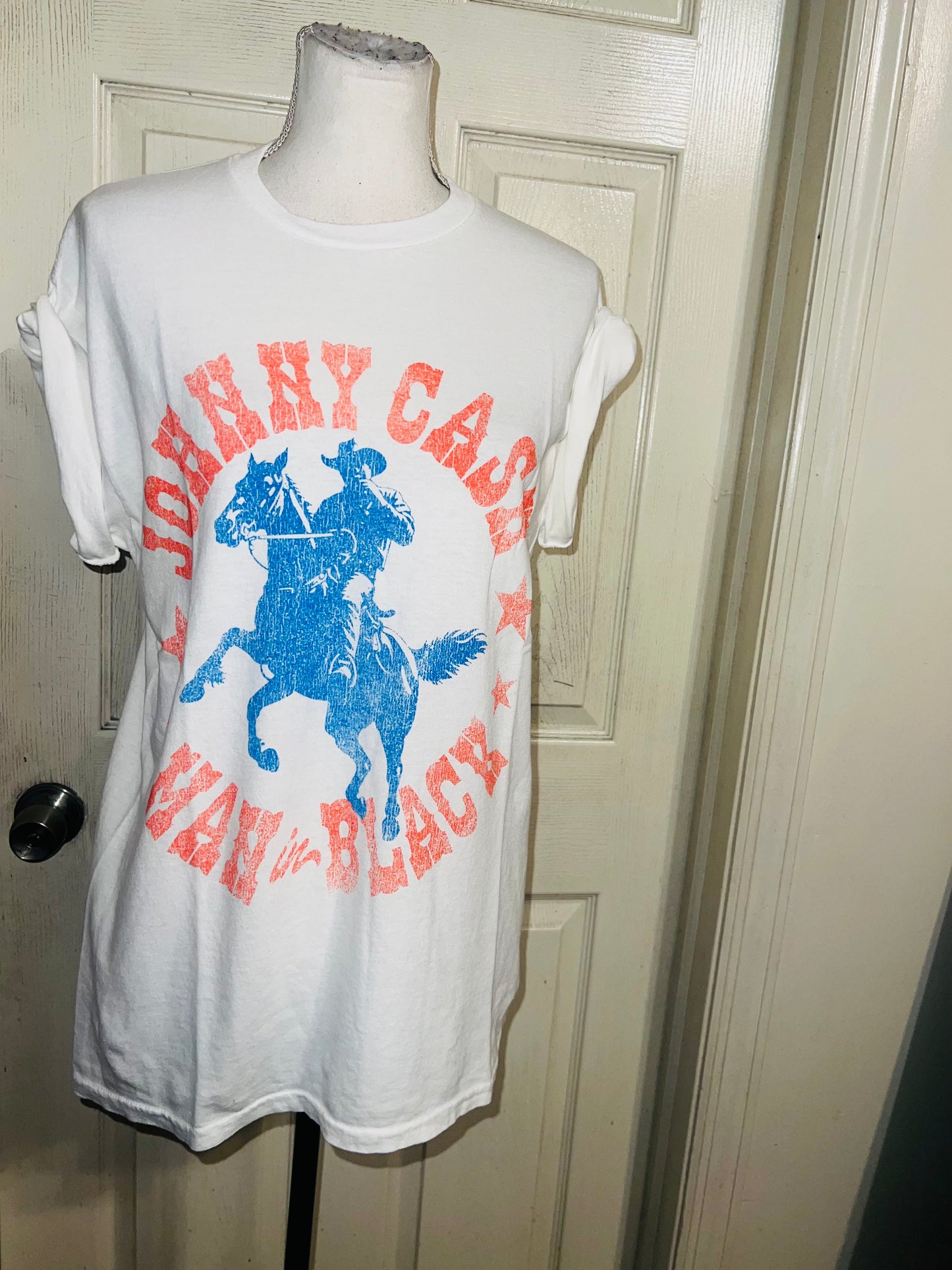 Johnny Cash Oversized Distressed Tee