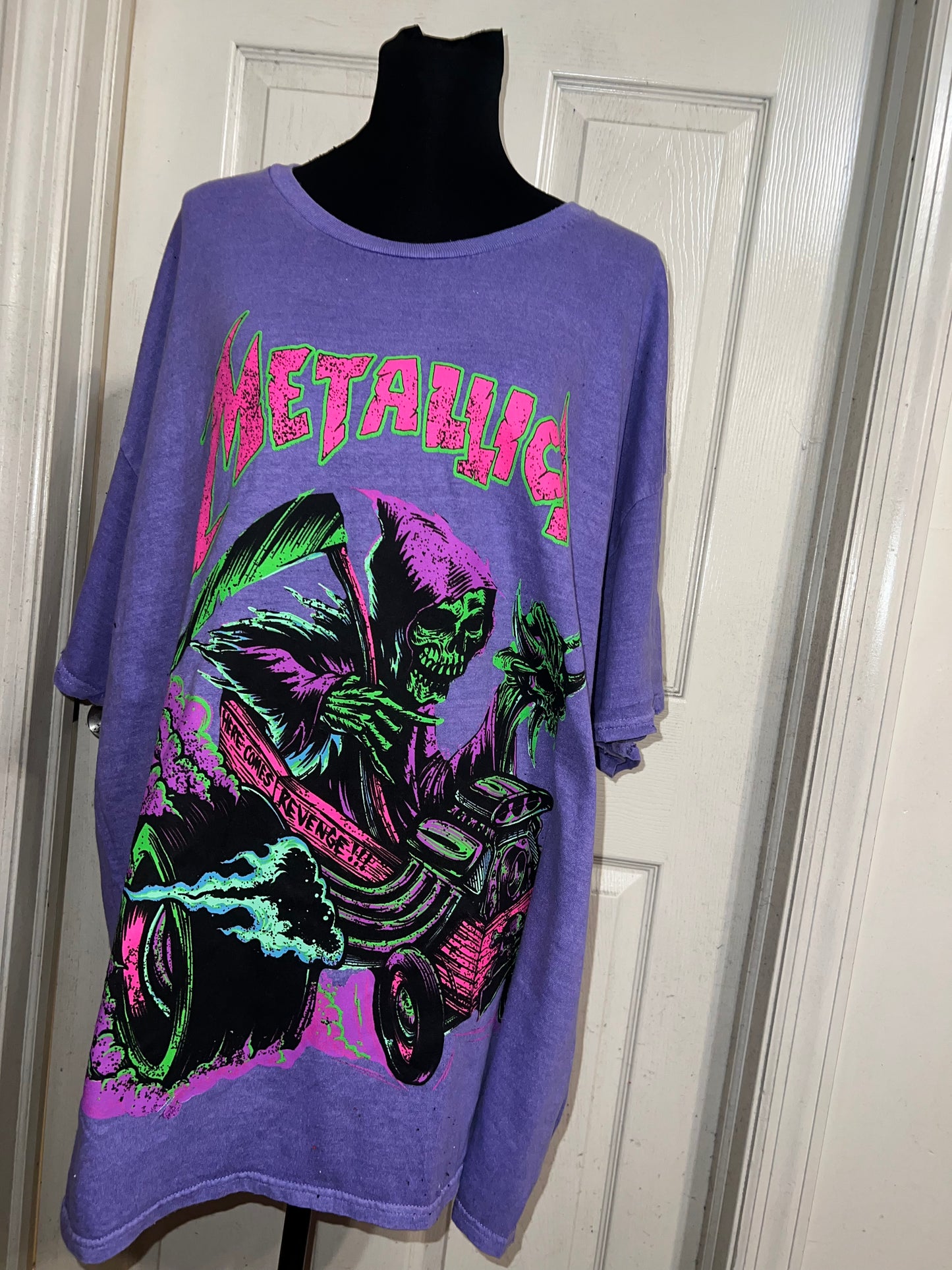 Metallica Oversized Double Sided Distressed Tee