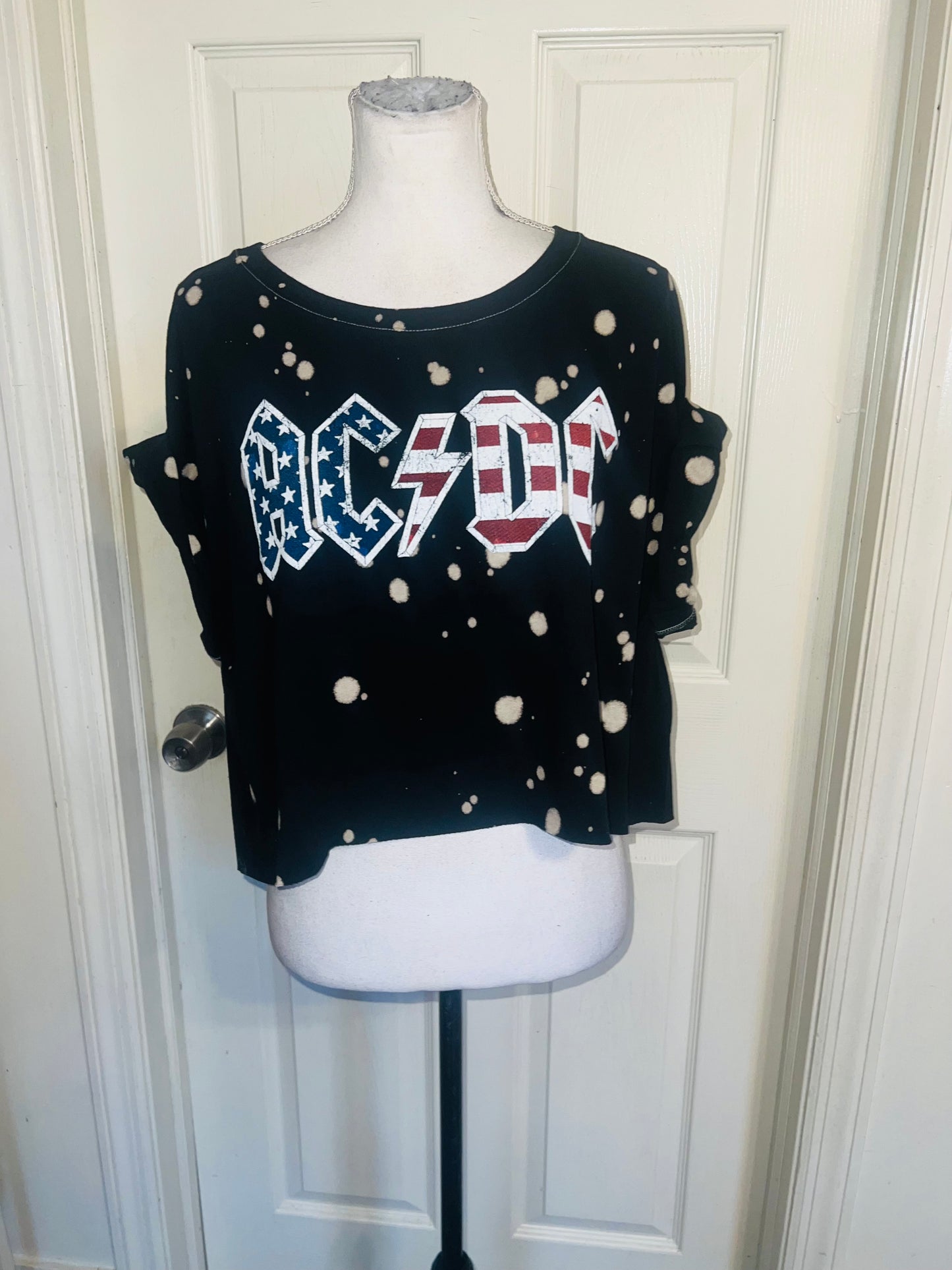 AC/DC Oversized Distressed Tee