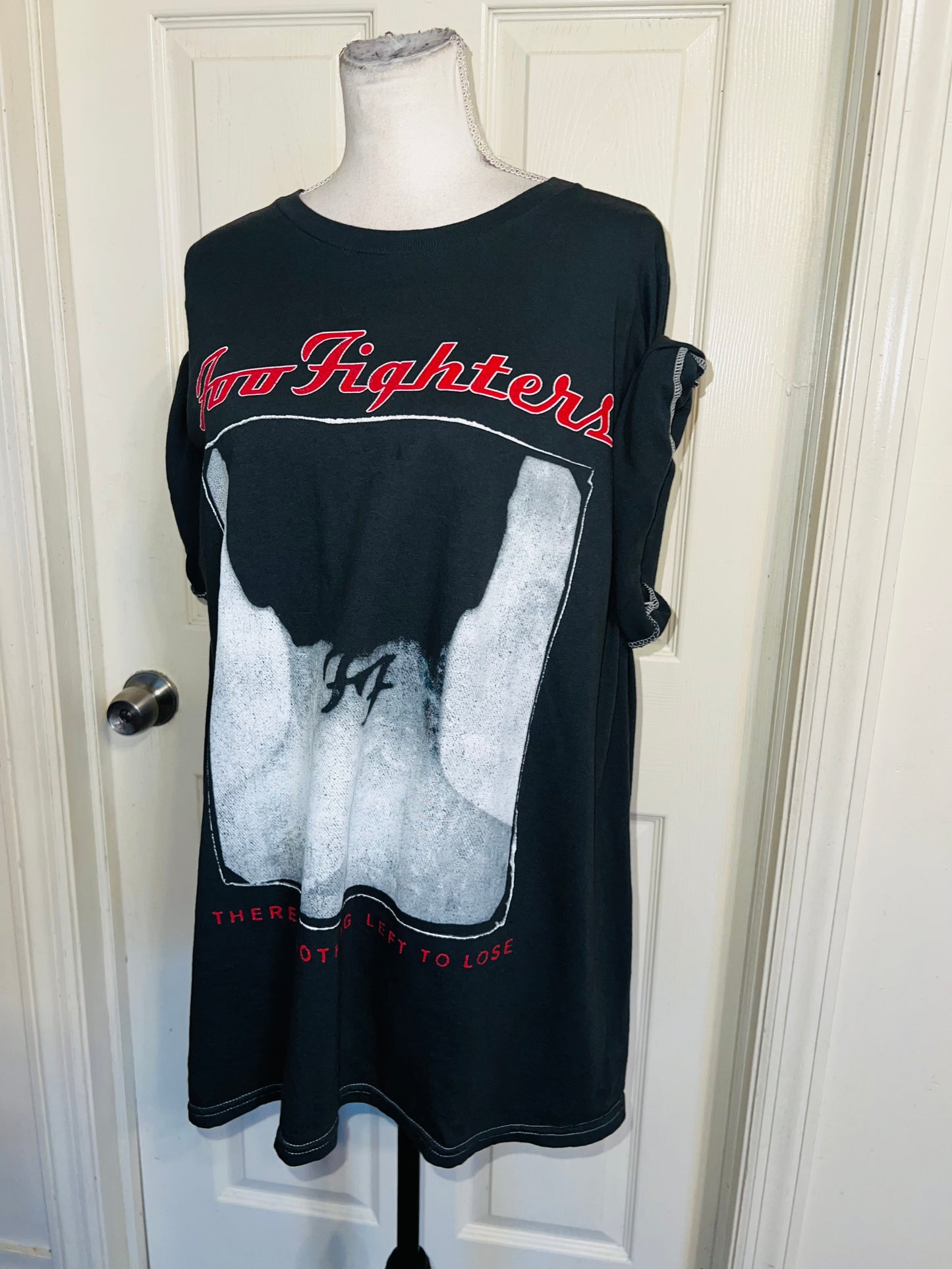 Foo Fighters Double Sided Oversized Distressed Tee