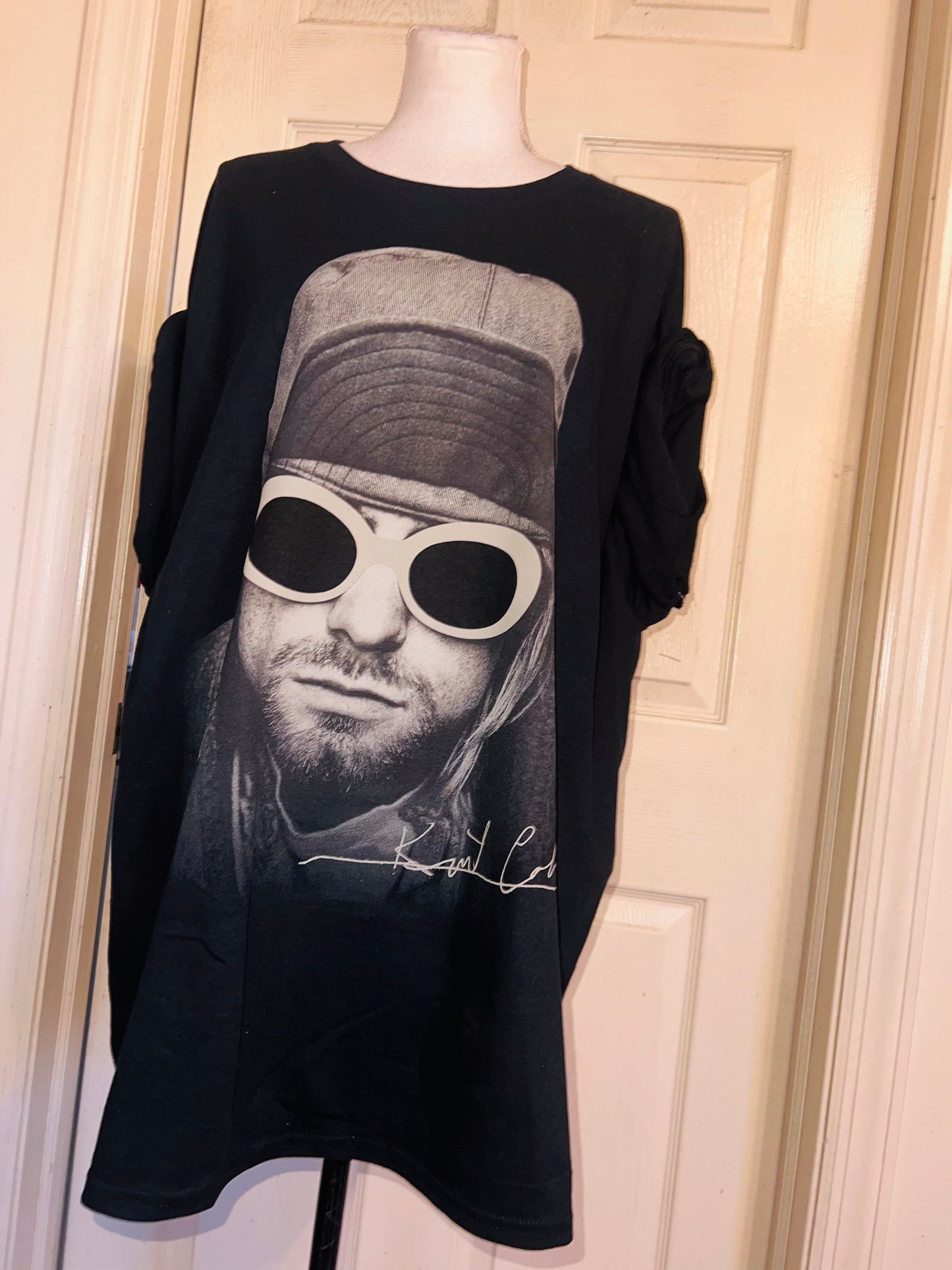 Kurt Cobain Oversized Distressed Tee