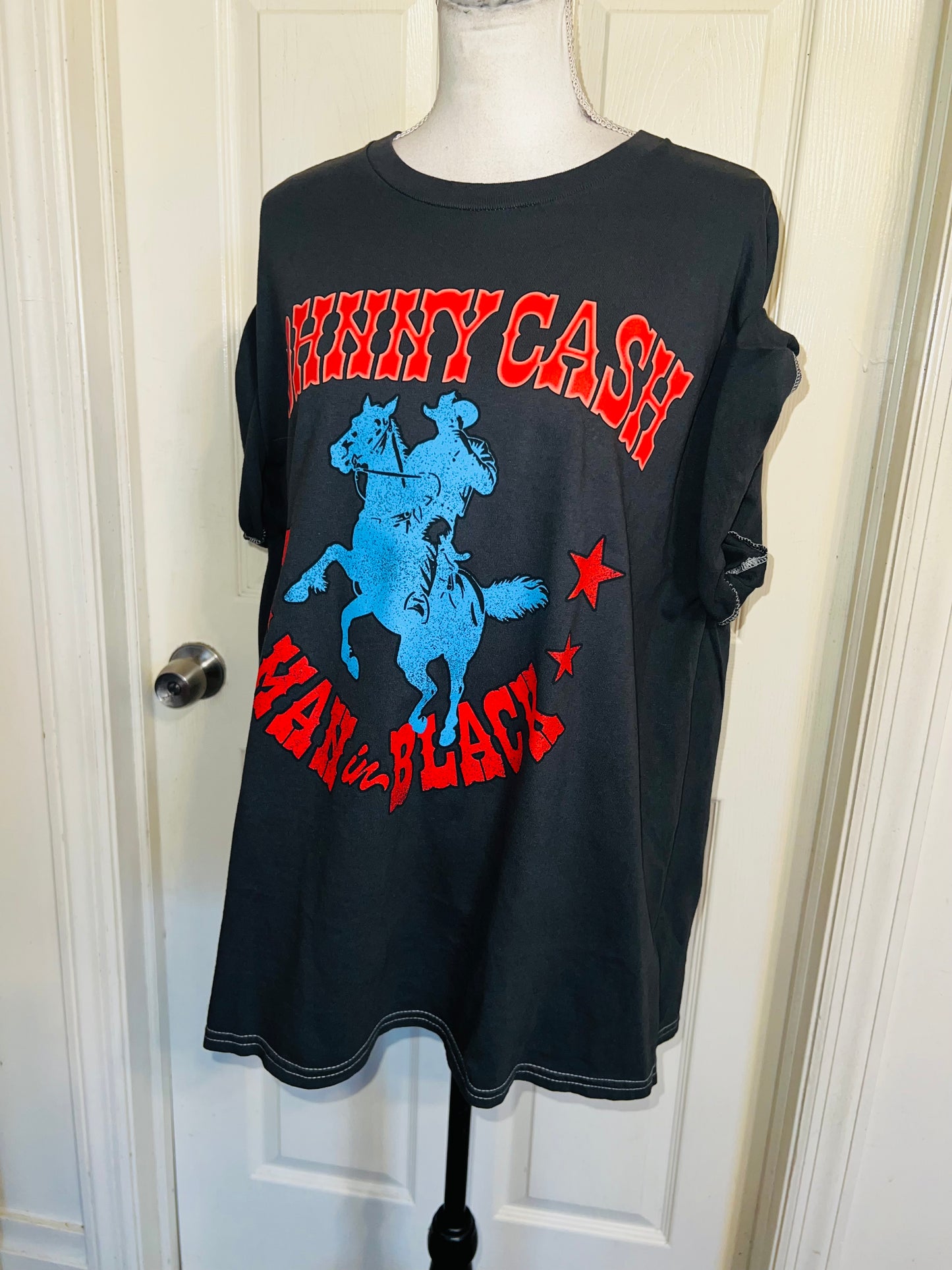 Johnny Cash Double Sided Oversized Distressed Tee