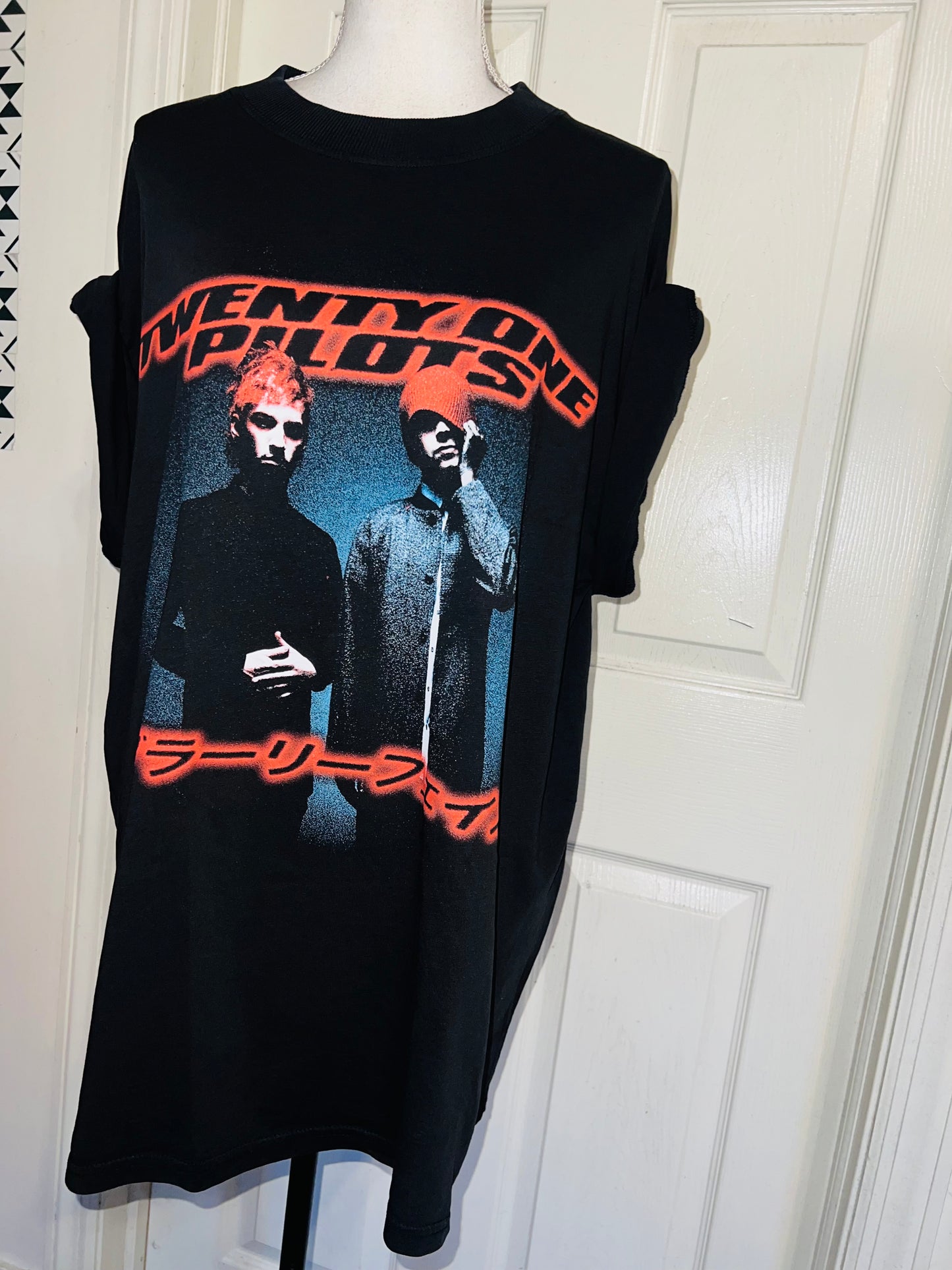Twenty One Pilots Oversized Distressed Tee