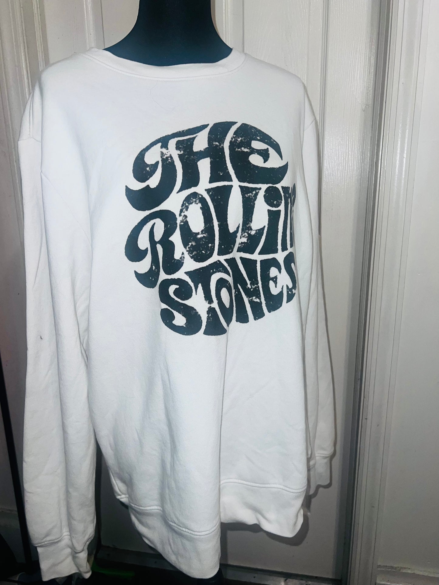 The Rolling Stones Oversized Distressed Sweatshirt