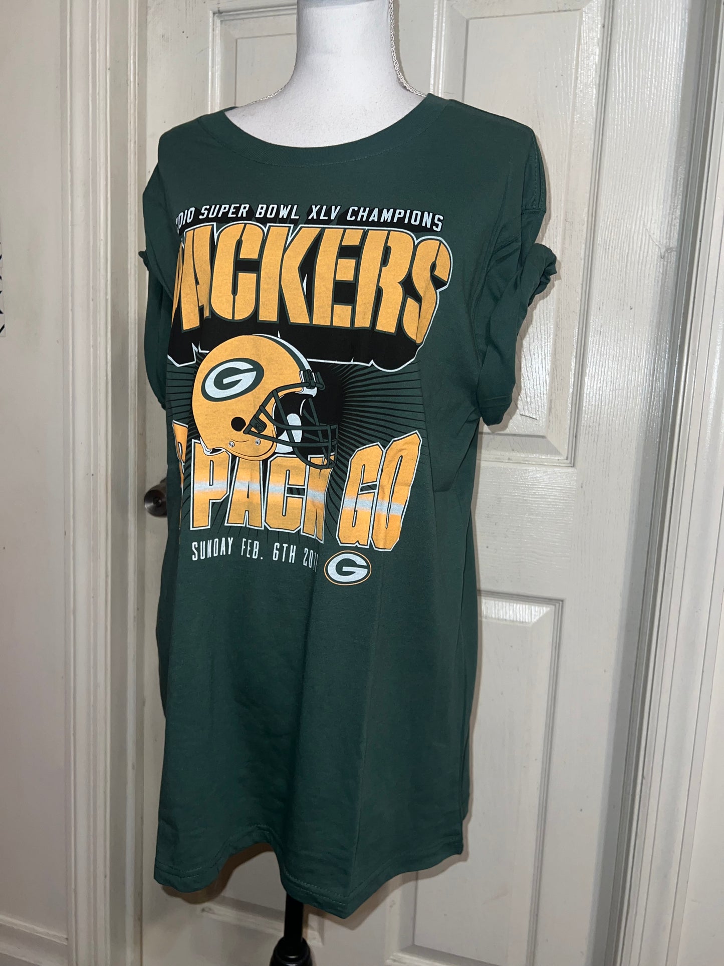 Green Bay Packers Oversized Distressed Tee