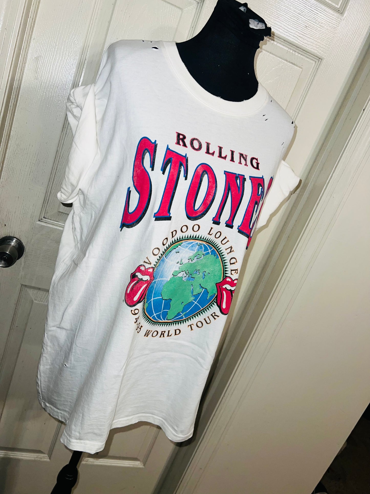 The Rolling Stones Double Sided Oversized Distressed Tee