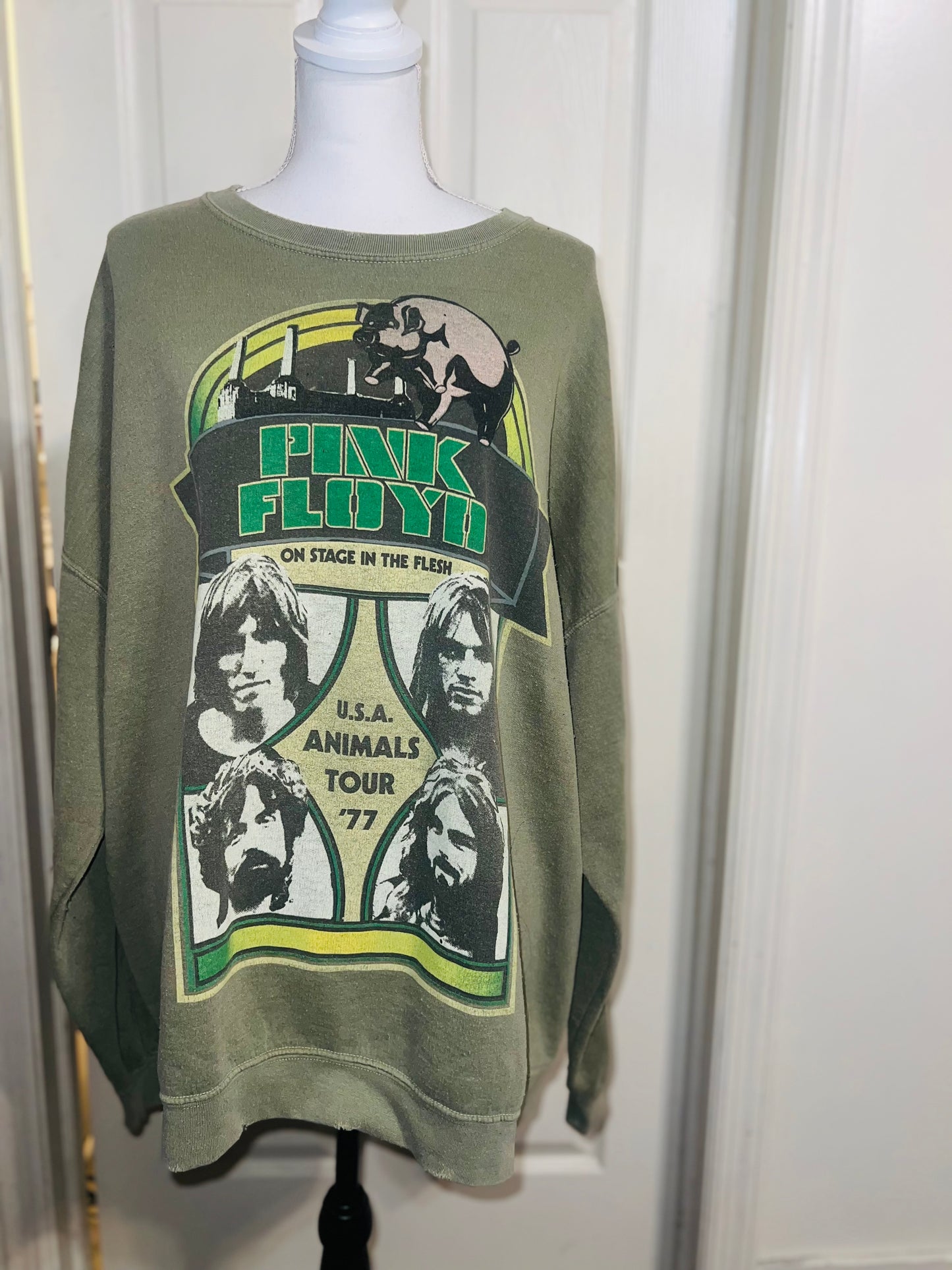 Pink Floyd Oversized Distressed Sweatshirt