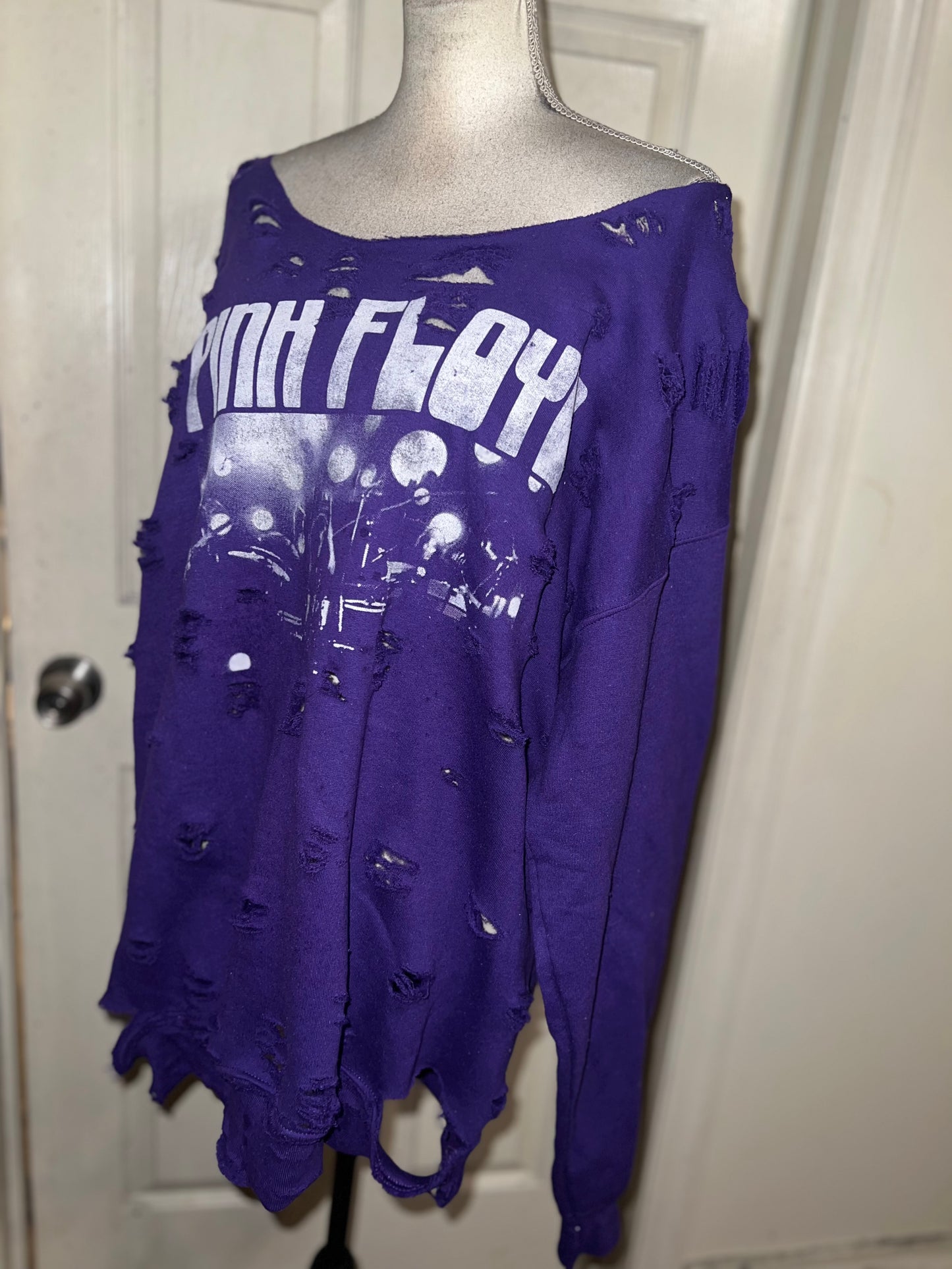 Pink Floyd Oversized Distreseed Sweatshirt