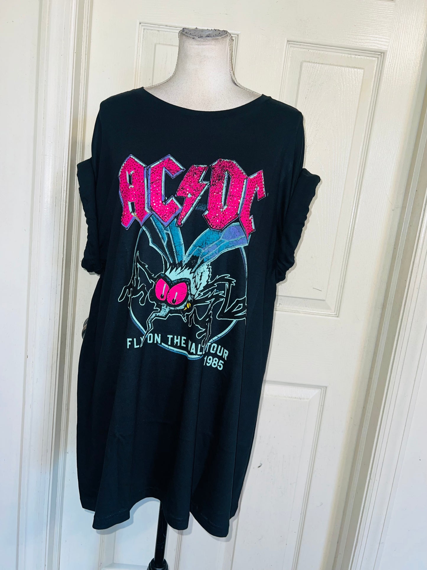 AC/DC Oversized Distressed Tee