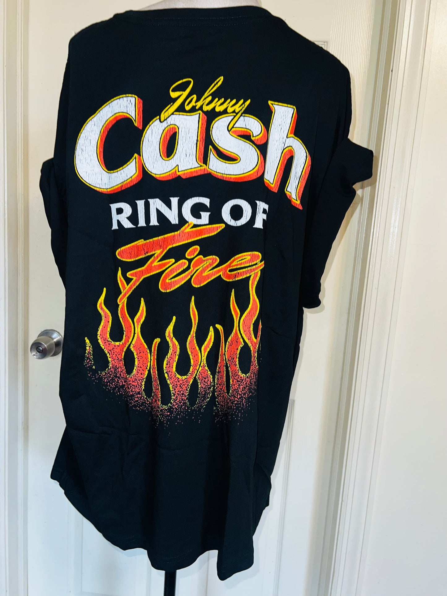 Johnny Cash Double Sided Oversized Distressed Tee