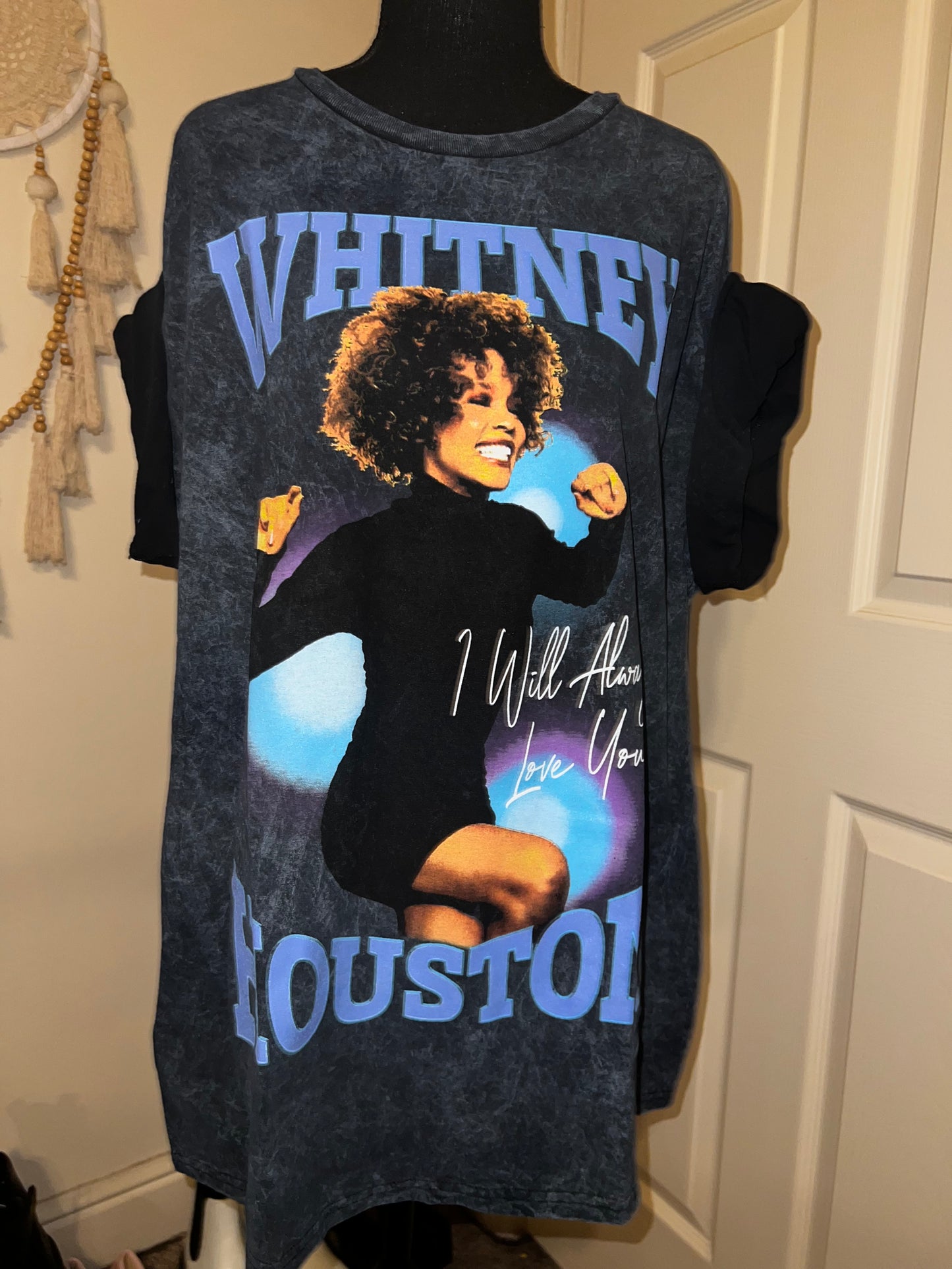 Whitney Houston Oversized Distressed Tee