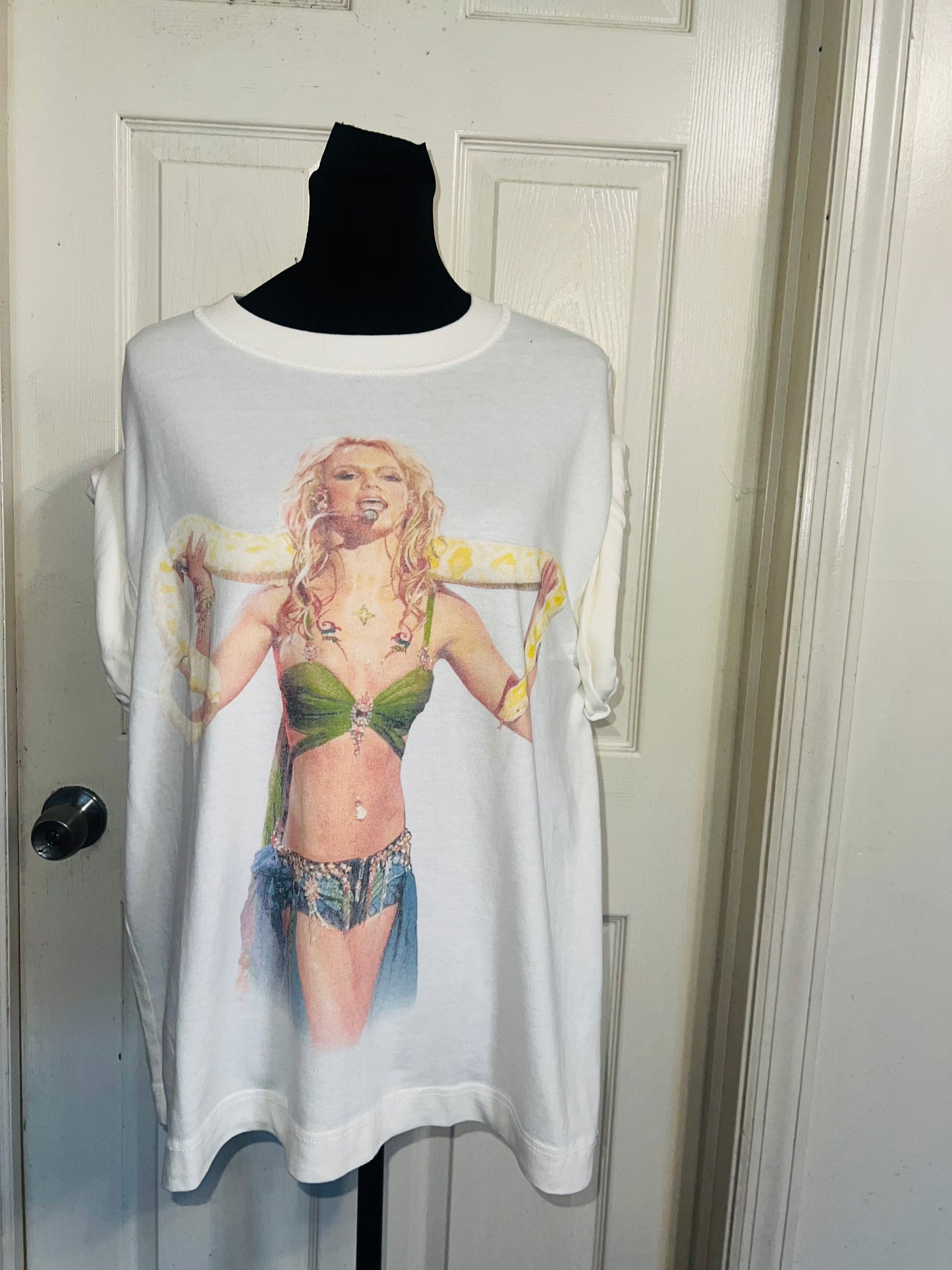 Britney Spears Oversized Distressed Tee