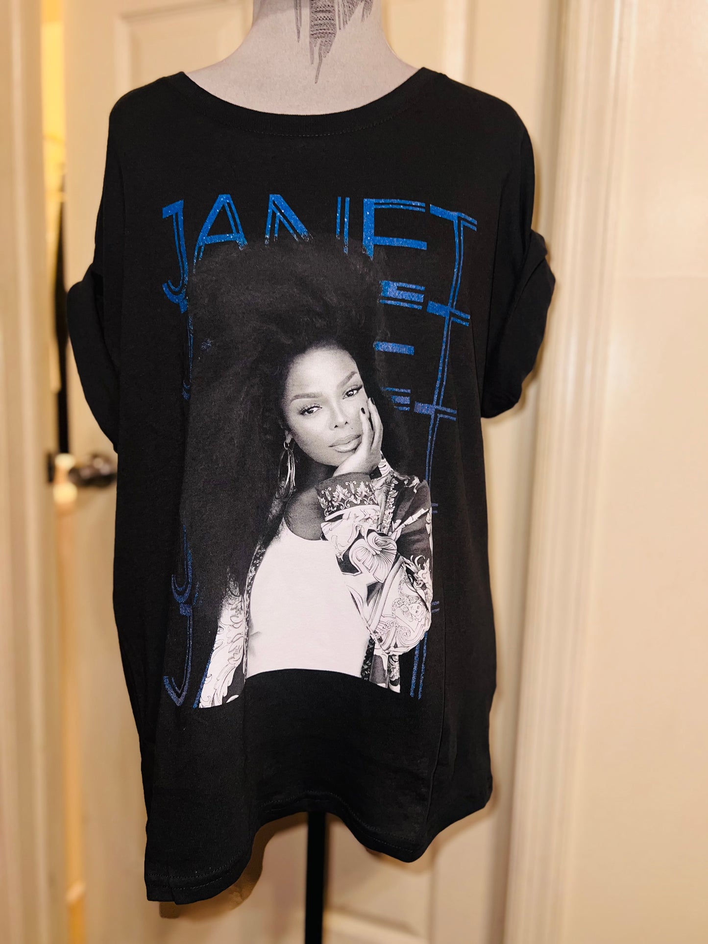 Janet Jackson Oversized Distressed Tee