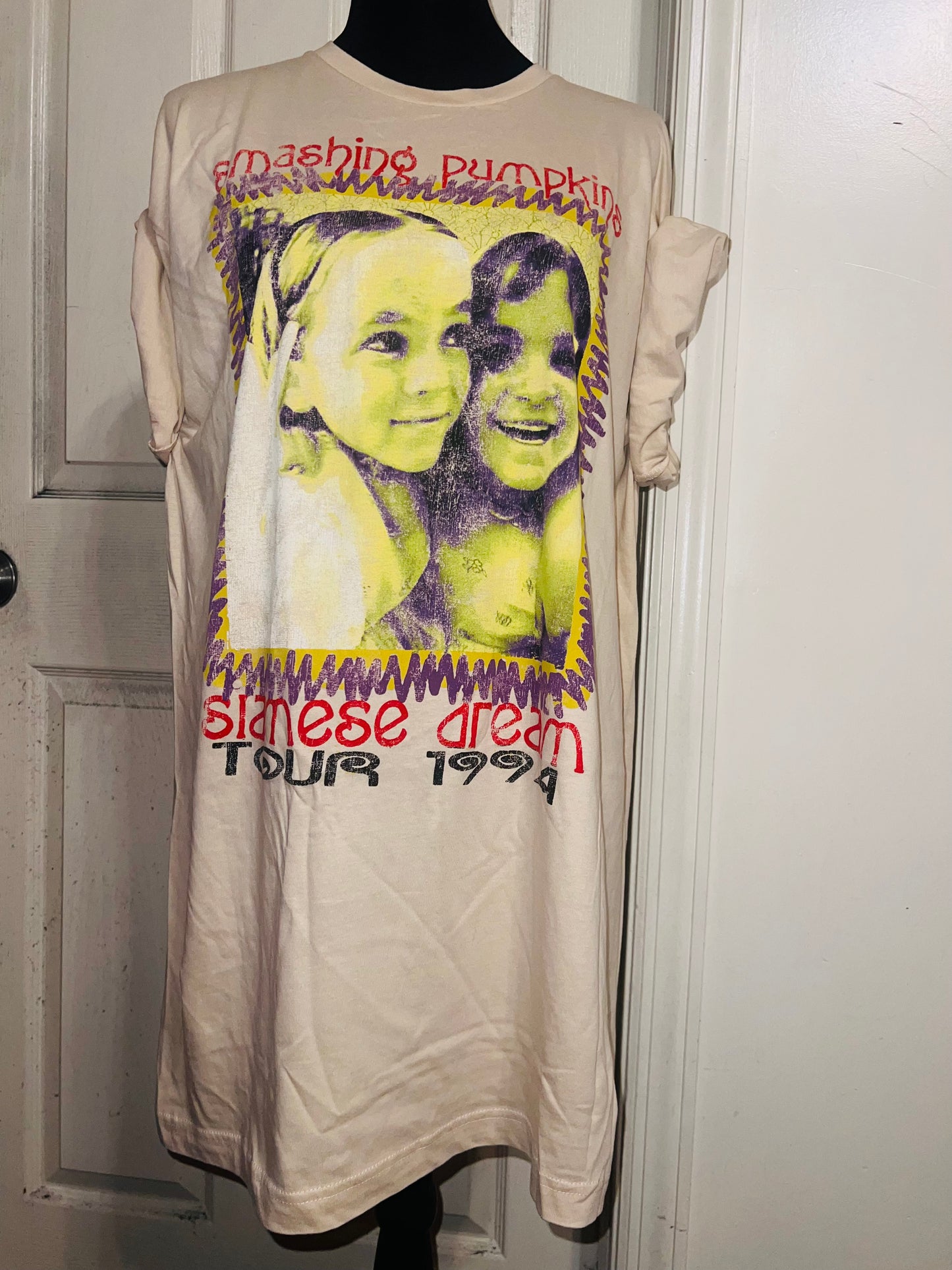 The Smashing Pumpkins Double Sided Oversized Distressed Tee