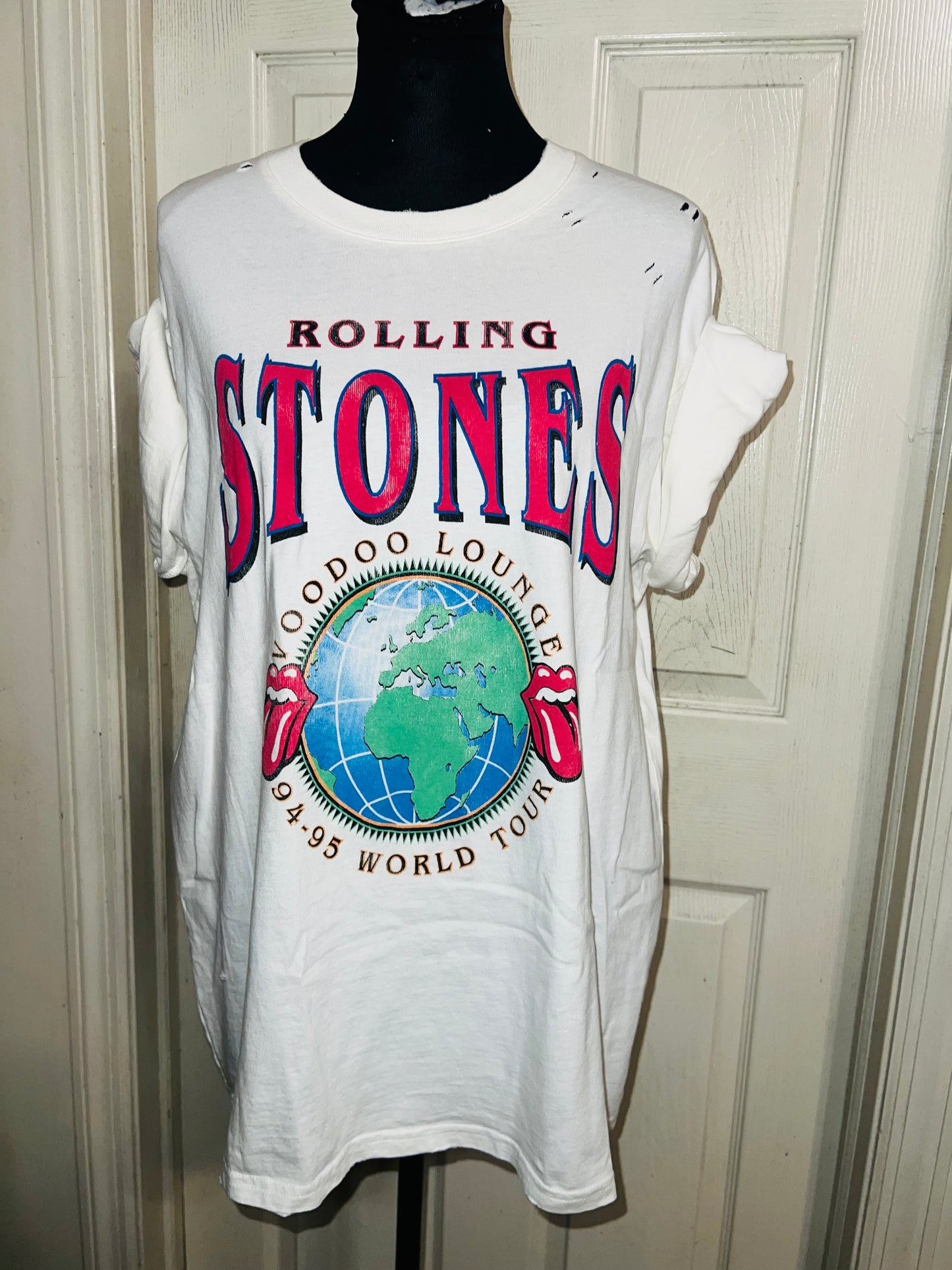 The Rolling Stones Double Sided Oversized Distressed Tee
