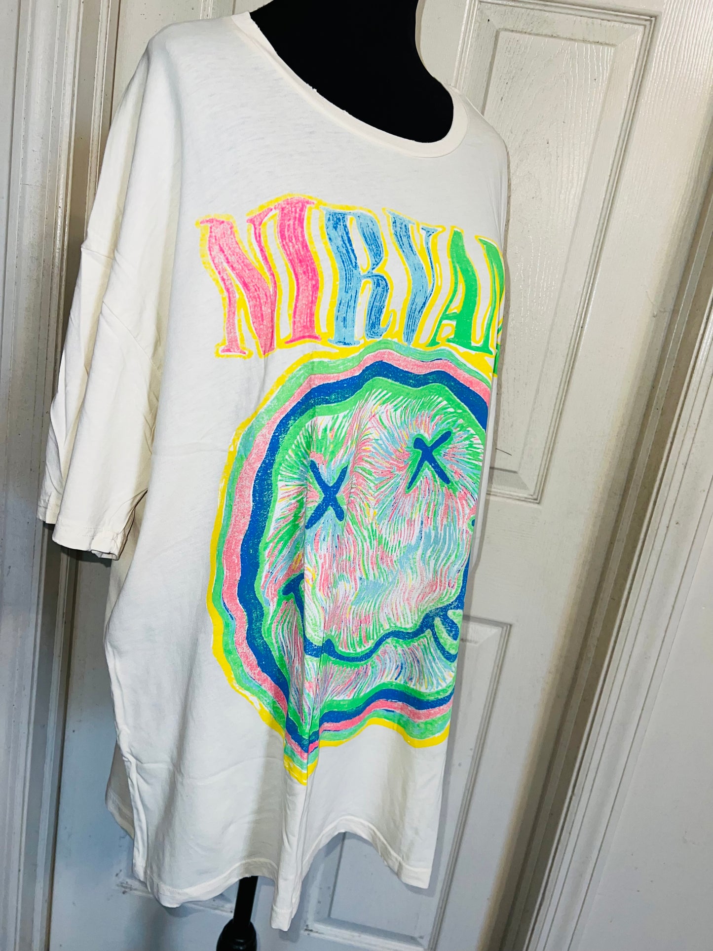 Nirvana Oversized Distressed Tee