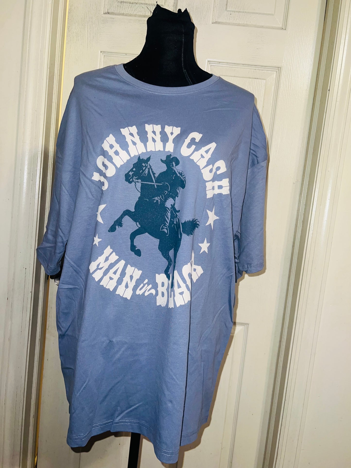Johnny Cash Oversized Distressed Tee