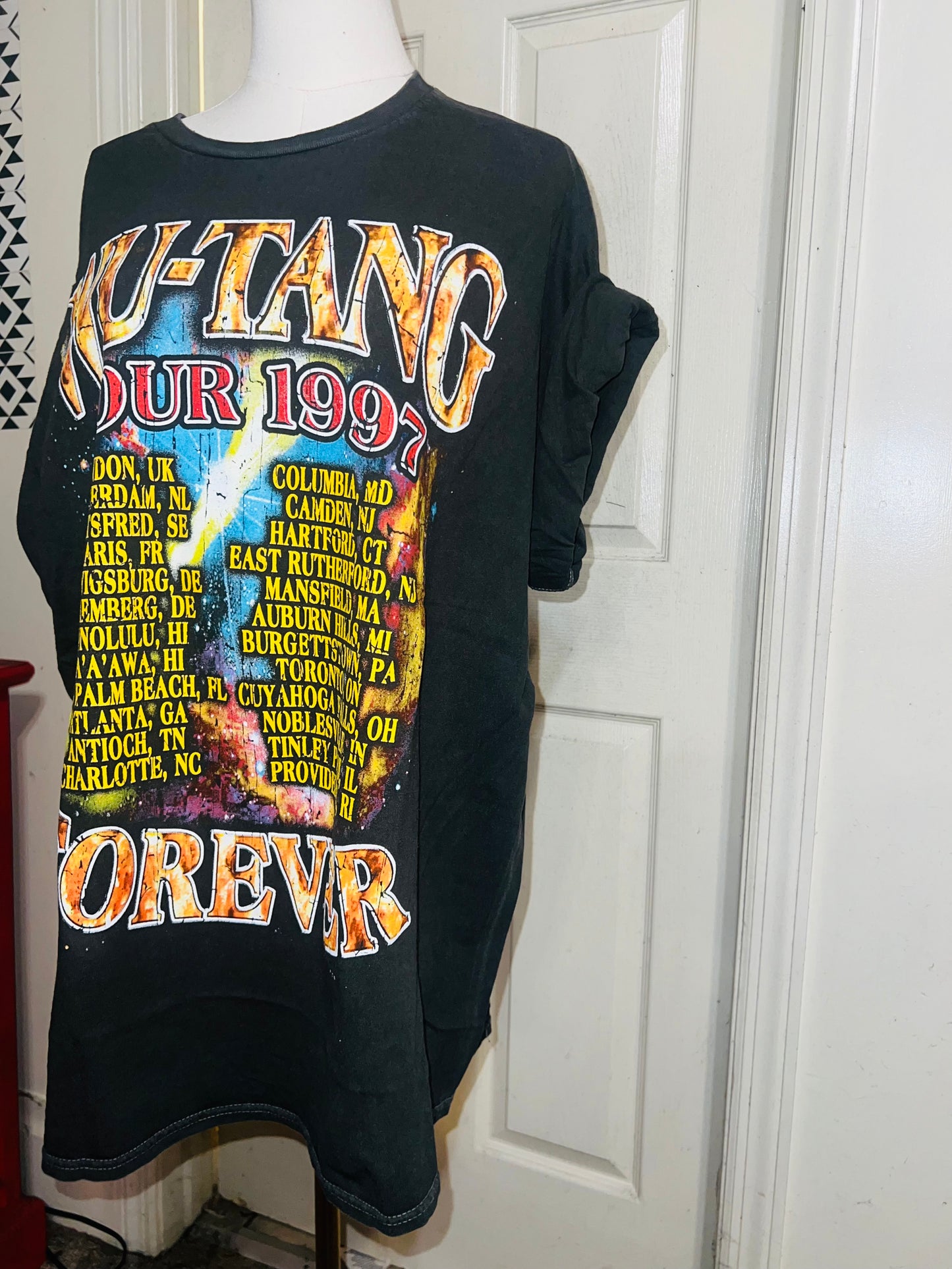 Wu-Tang Clan Tour Oversized Distressed Tee