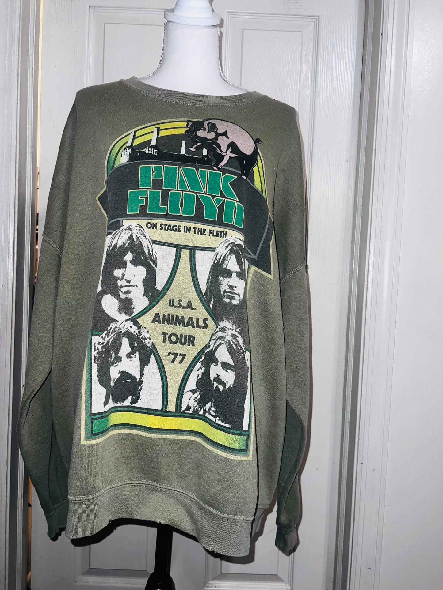 Pink Floyd Oversized Distressed Sweatshirt