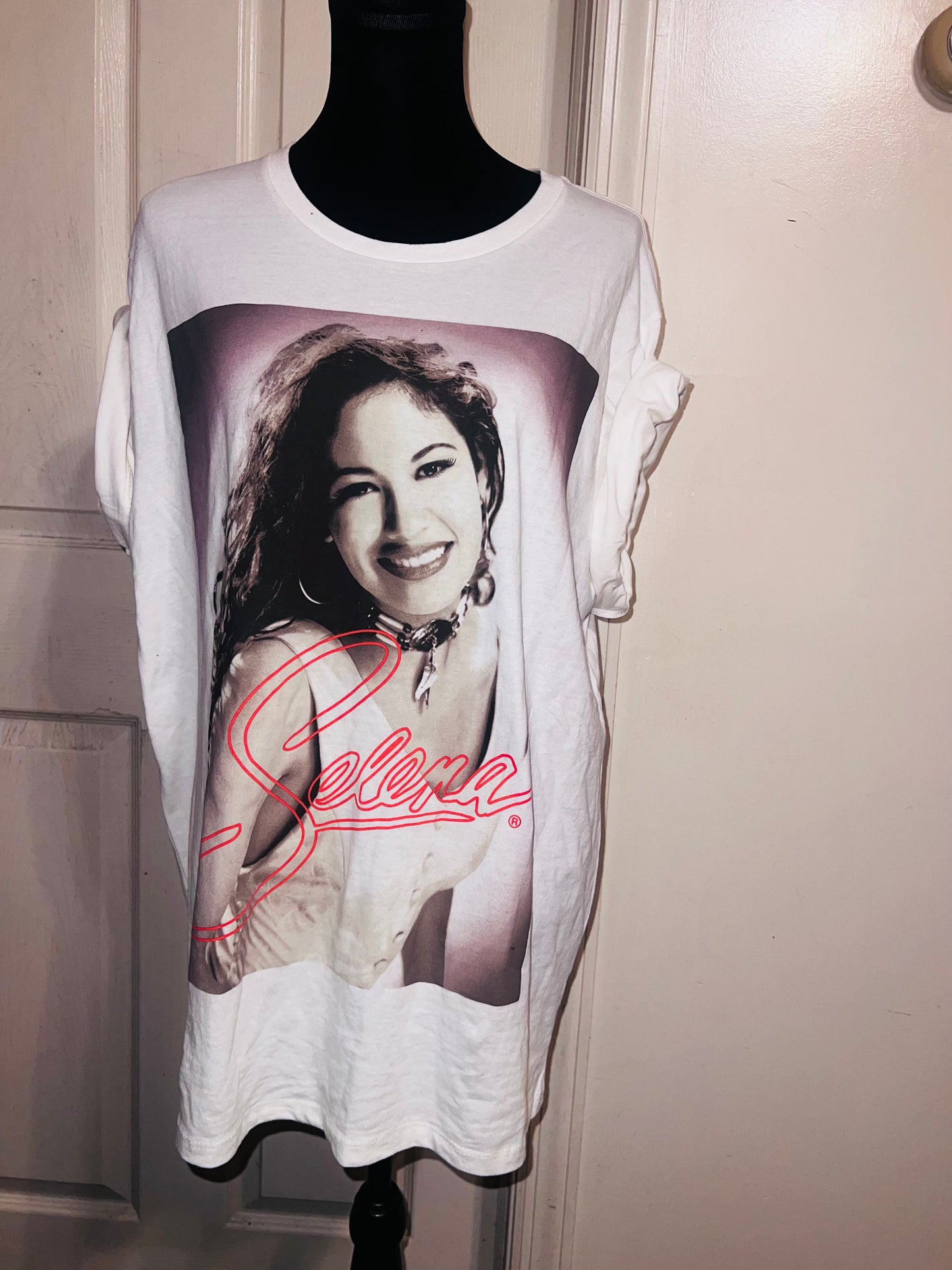 Selena Double Sided Oversized Distressed Tee
