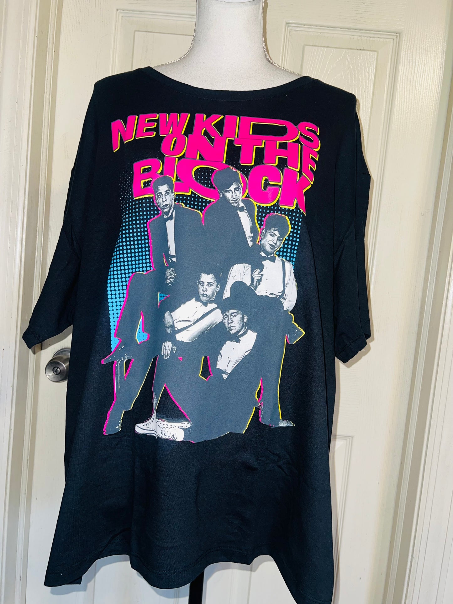 New Kids On The Block Oversized Distressed Tee