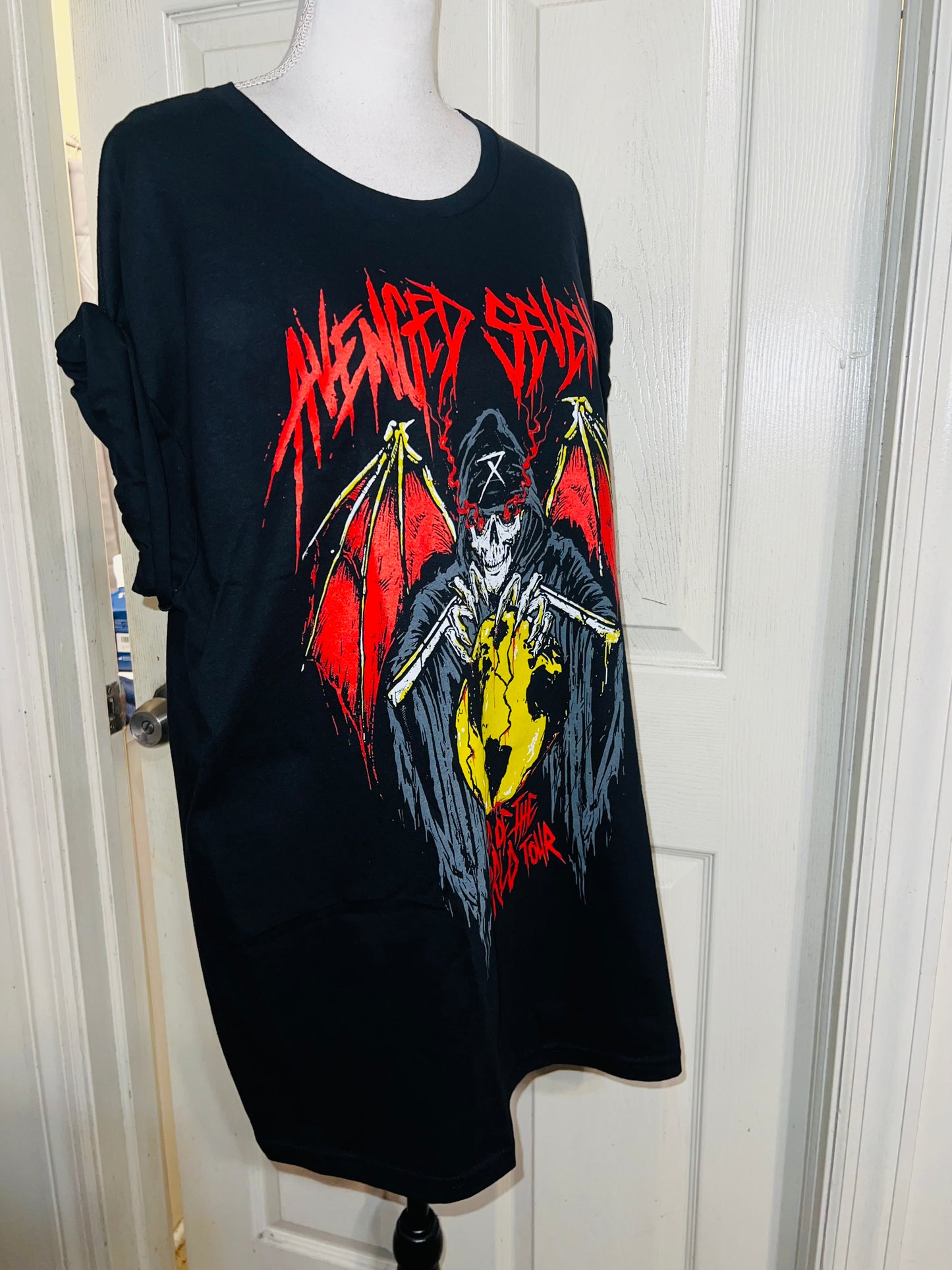Avenged Sevenfold Oversized Distressed Tee