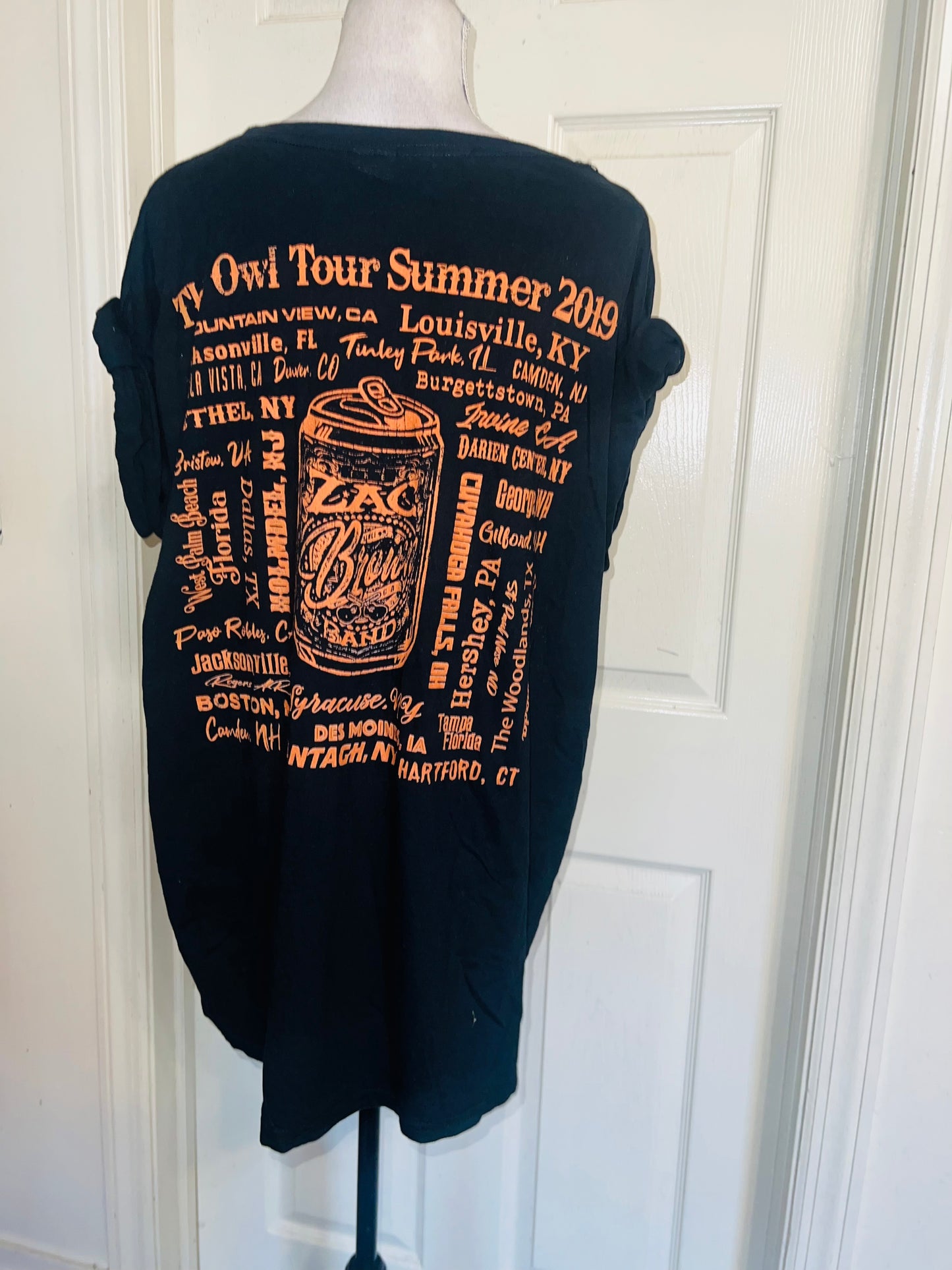 Zac Brown Band Double Sides Oversized Distressed Tee