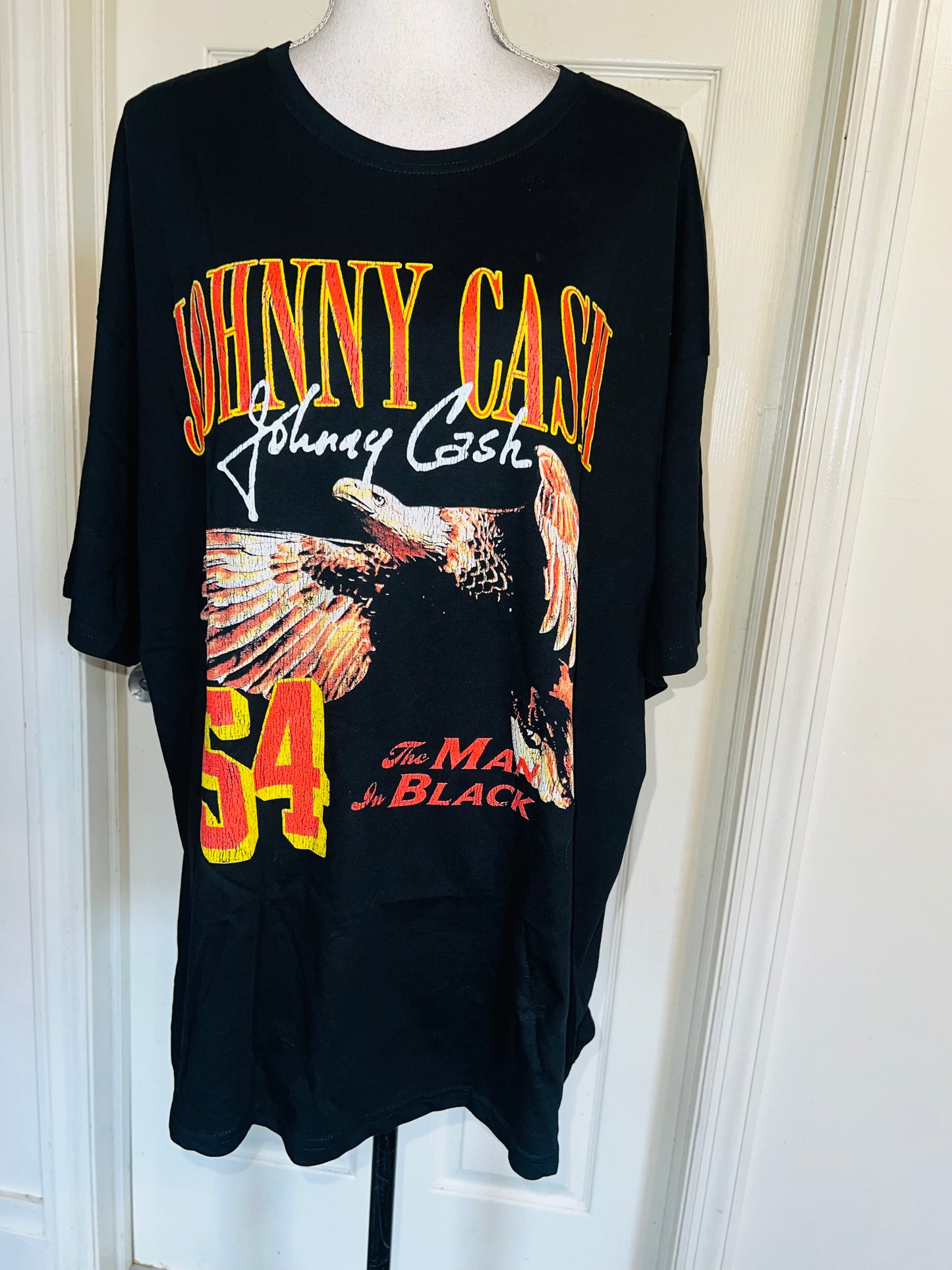Johnny Cash Double Sided Oversized Distressed Tee
