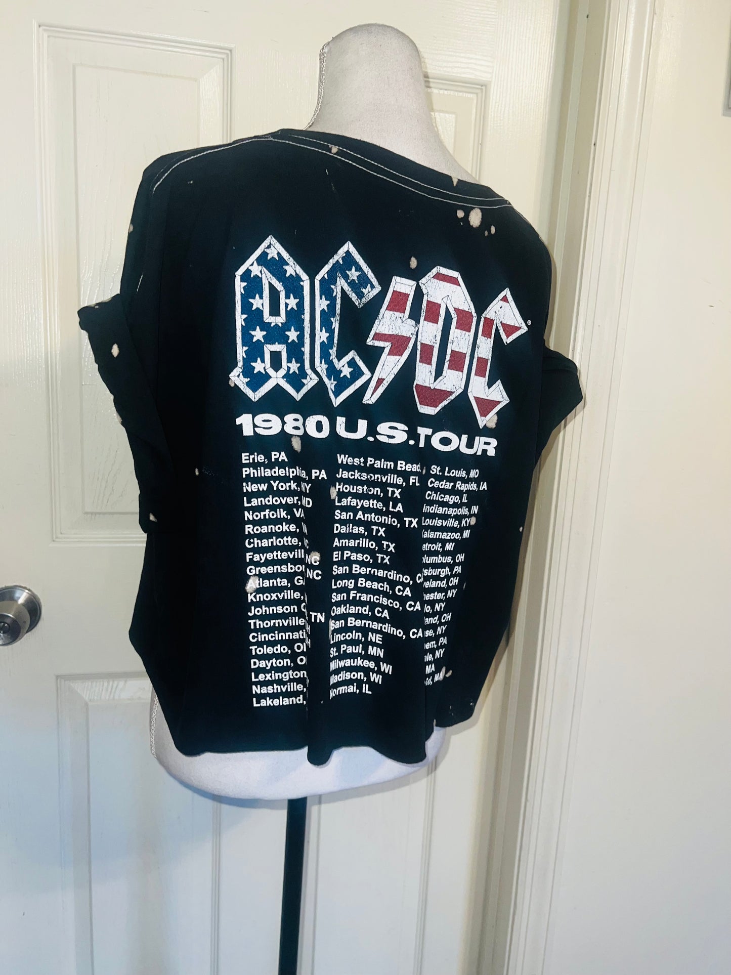 AC/DC Oversized Distressed Tee