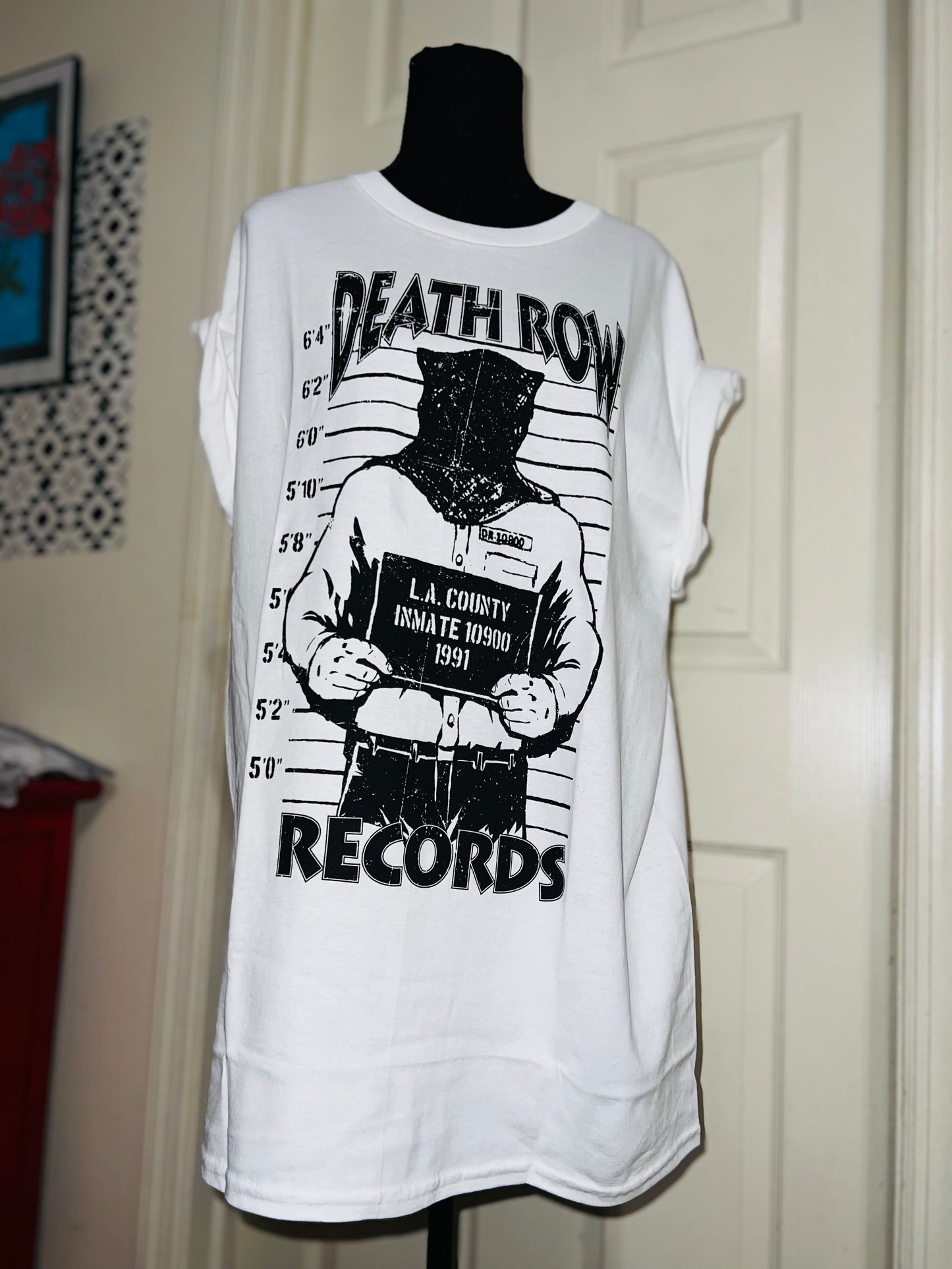 Death Row Records Oversized Distressed Tee