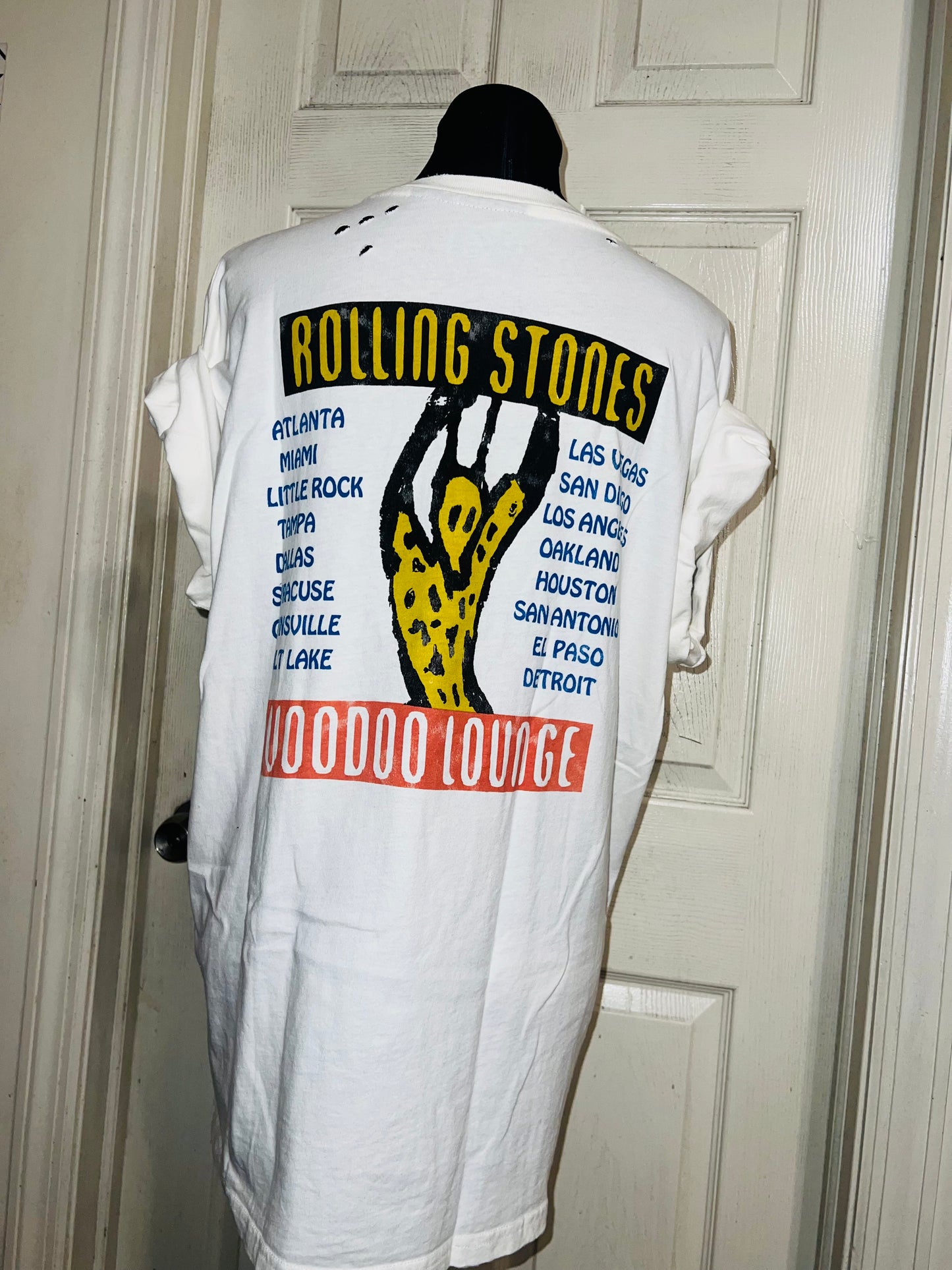 The Rolling Stones Double Sided Oversized Distressed Tee