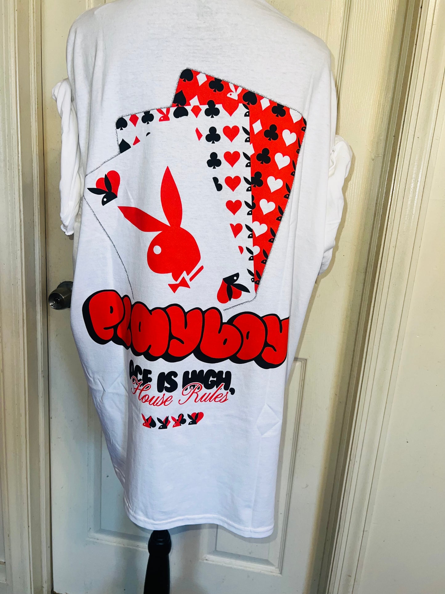 Playboy Double Sided Oversized Distressed Tee
